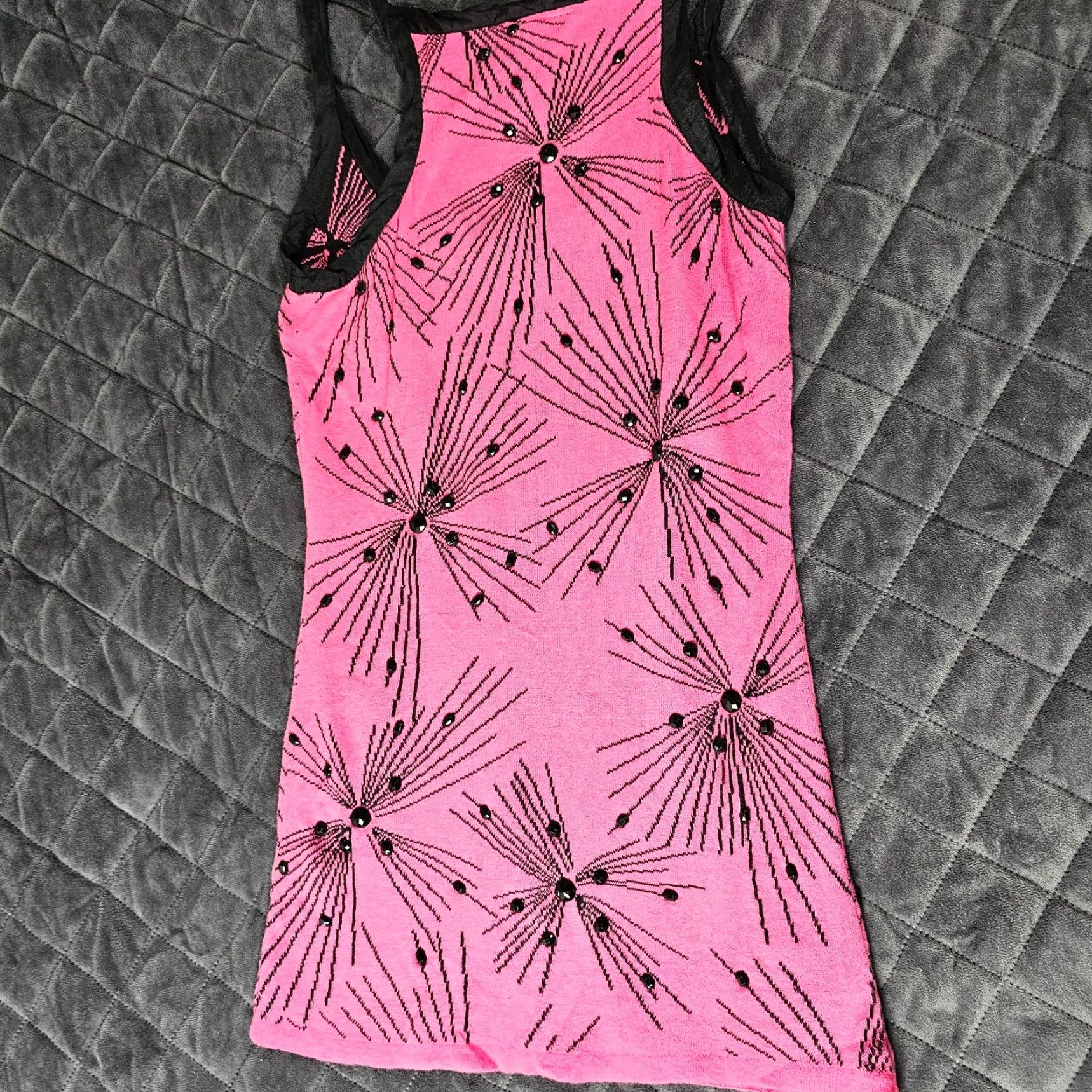 Pinko VINTAGE JLO Women Pink Sleeveless Tank Top Small Beaded Scoop Neck Spring Size S / US 4 / IT 40 - 7 Thumbnail