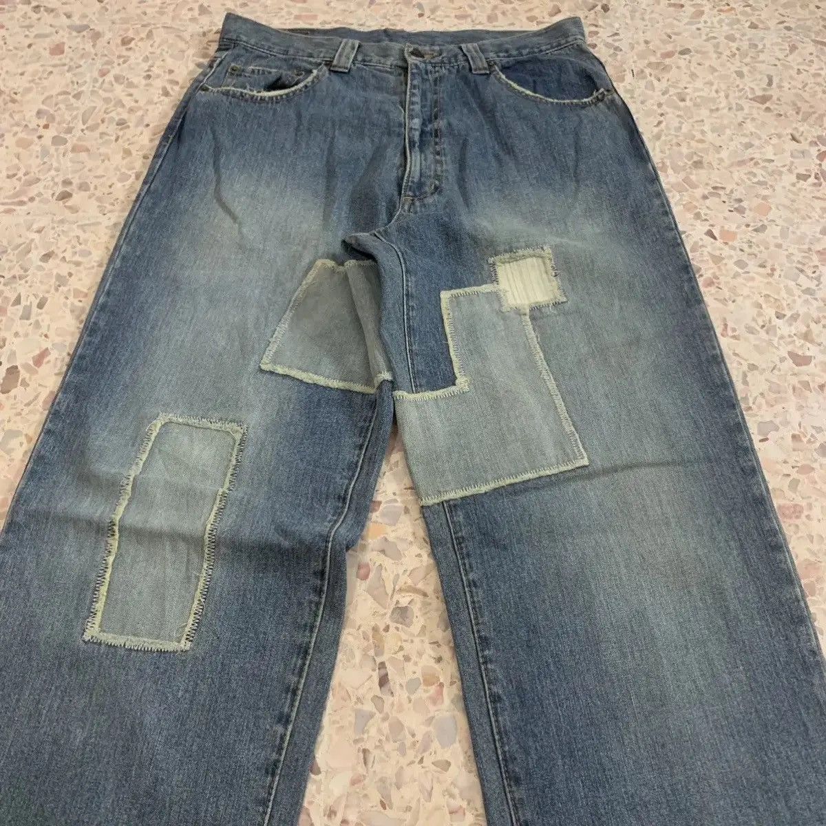 Hawk Vintage TonyHawk Jeans 31x32 Patchwork VERY RARE Denim Pants Size US 31 - 6 Thumbnail