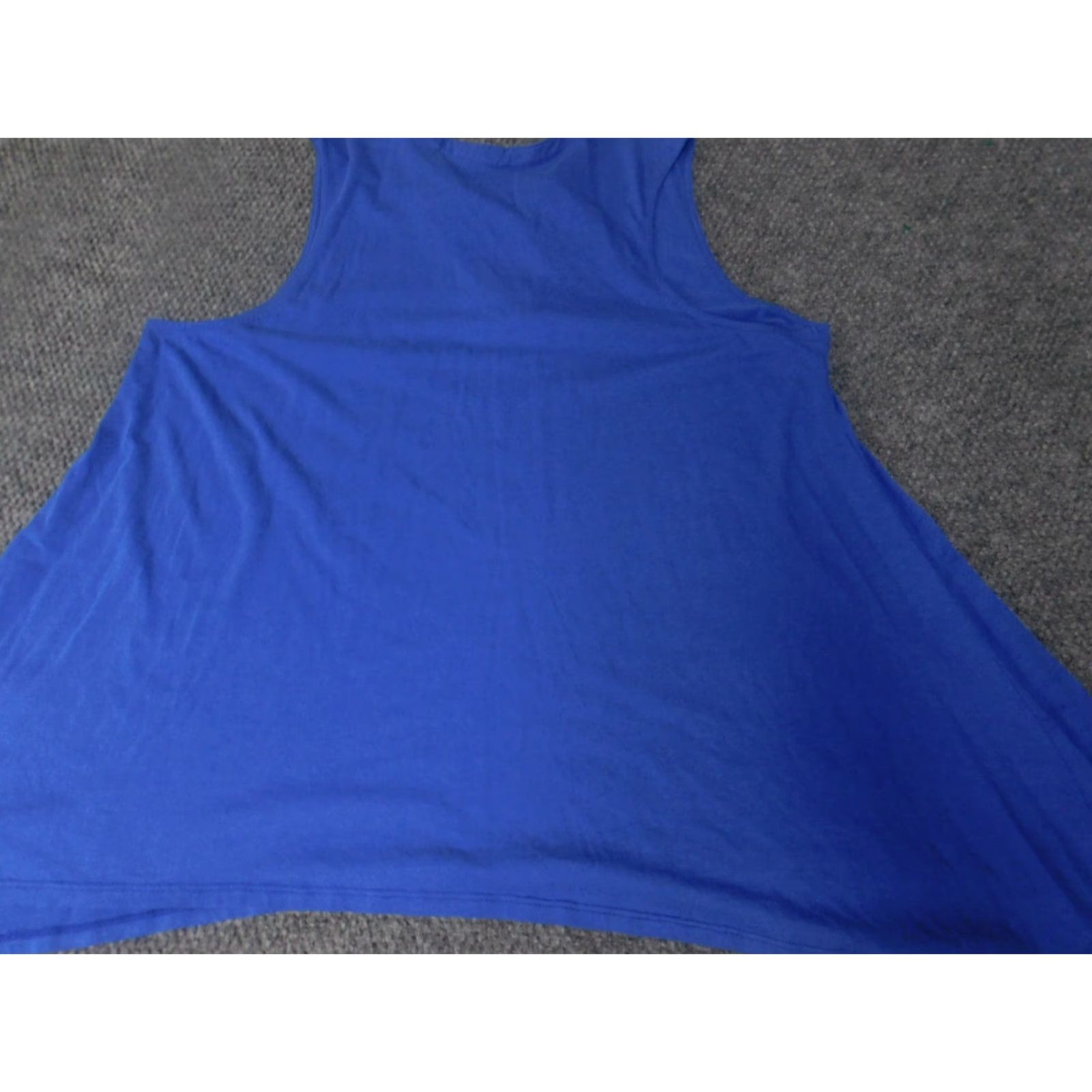 Vintage Jessica London Blouse Womens 22 Blue Floral Round Neck Sleeveless Pullover Cotton Stretch Regular Womens Size 3XL / US 20-22 - 7 Thumbnail