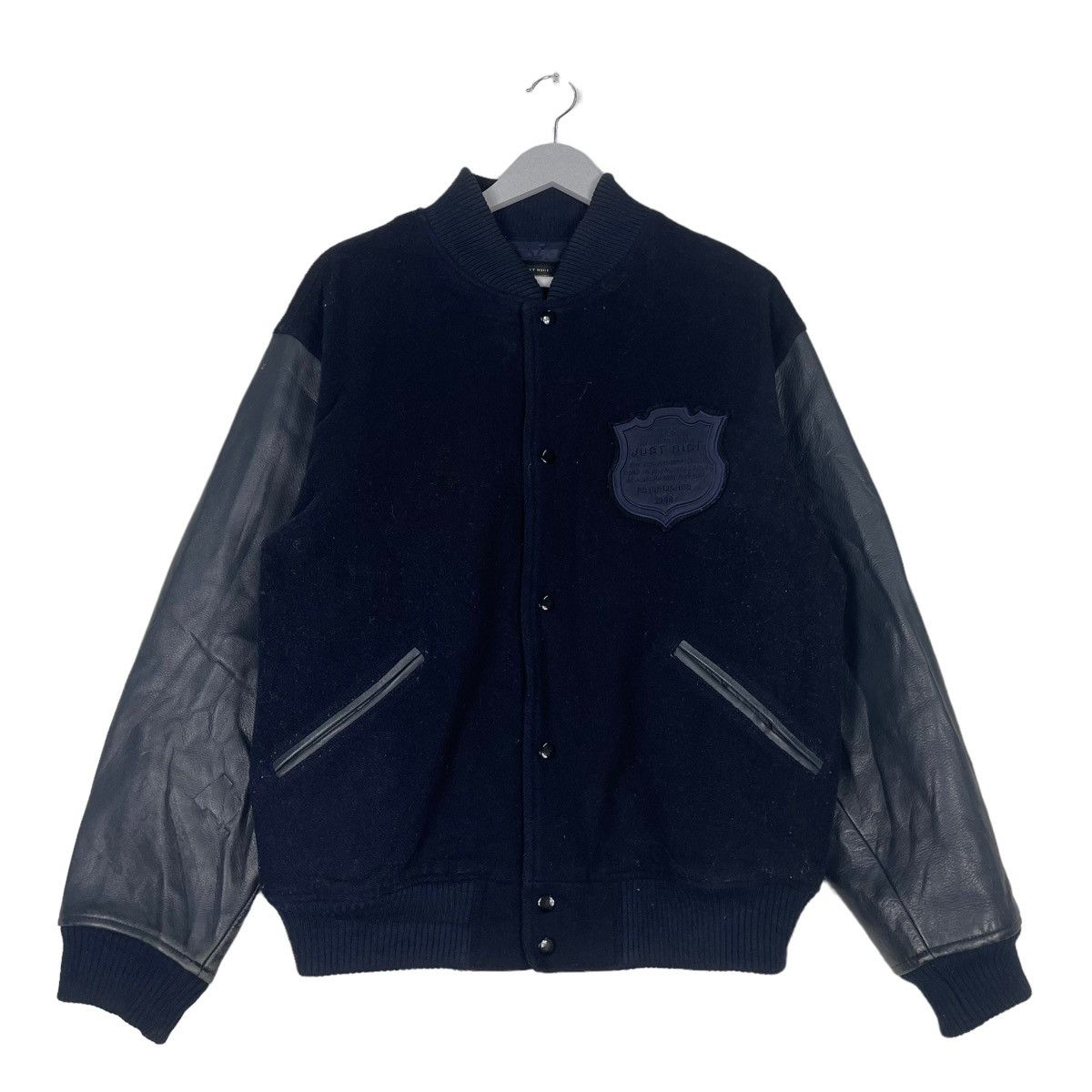 BIGI × Japanese Brand 💥90s BIGI OLD VARSITY ALL BLACK JACKET Size US L / EU 52-54 / 3 - 2 Thumbnail