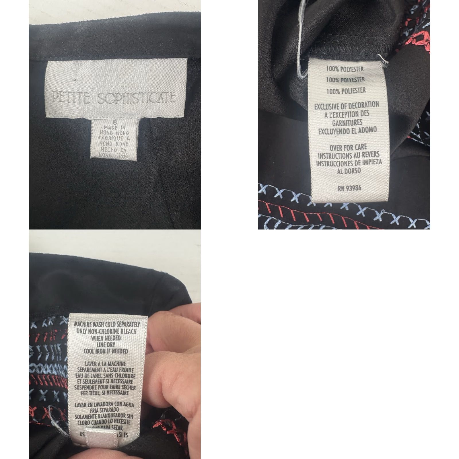 Vintage Vintage Petite Sophisticate Black Embroidered Maxi Skirt Womens Size 8 Hong Kong Size 30" / US 8 / IT 44 - 8 Thumbnail
