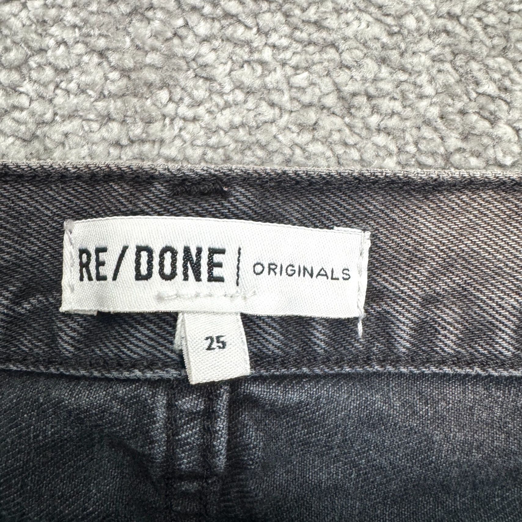 RE/DONE Re/Done 90s High Rise Loose Fit Button Fly Denim Jeans Womens 25 Black Size 42" / US 20 - 6 Thumbnail