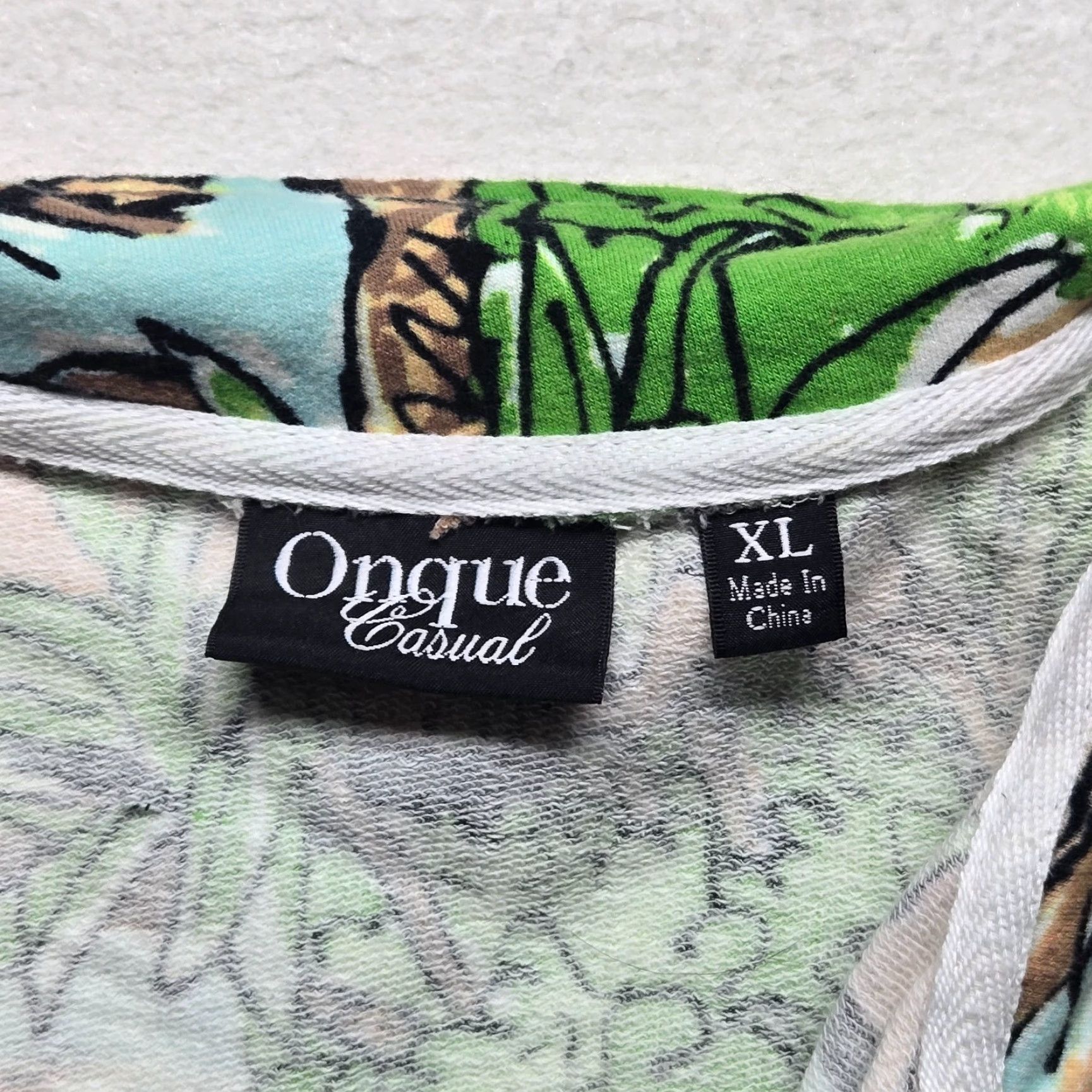 Vintage ONQUE CASUALS Beach All Over Print Jacket Coat 3/4 Sleeves Women's Size XL Size XL / US 12-14 / IT 48-50 - 3 Thumbnail