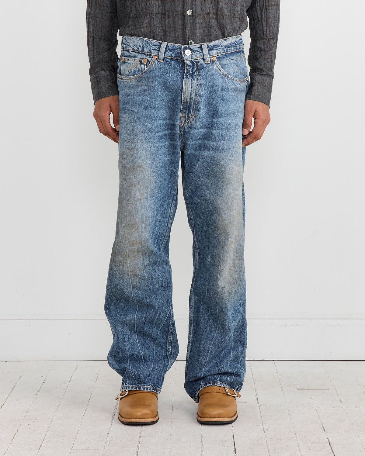 Our Legacy Our Legacy Third Cut Deadline Wash Faded Blue Jeans