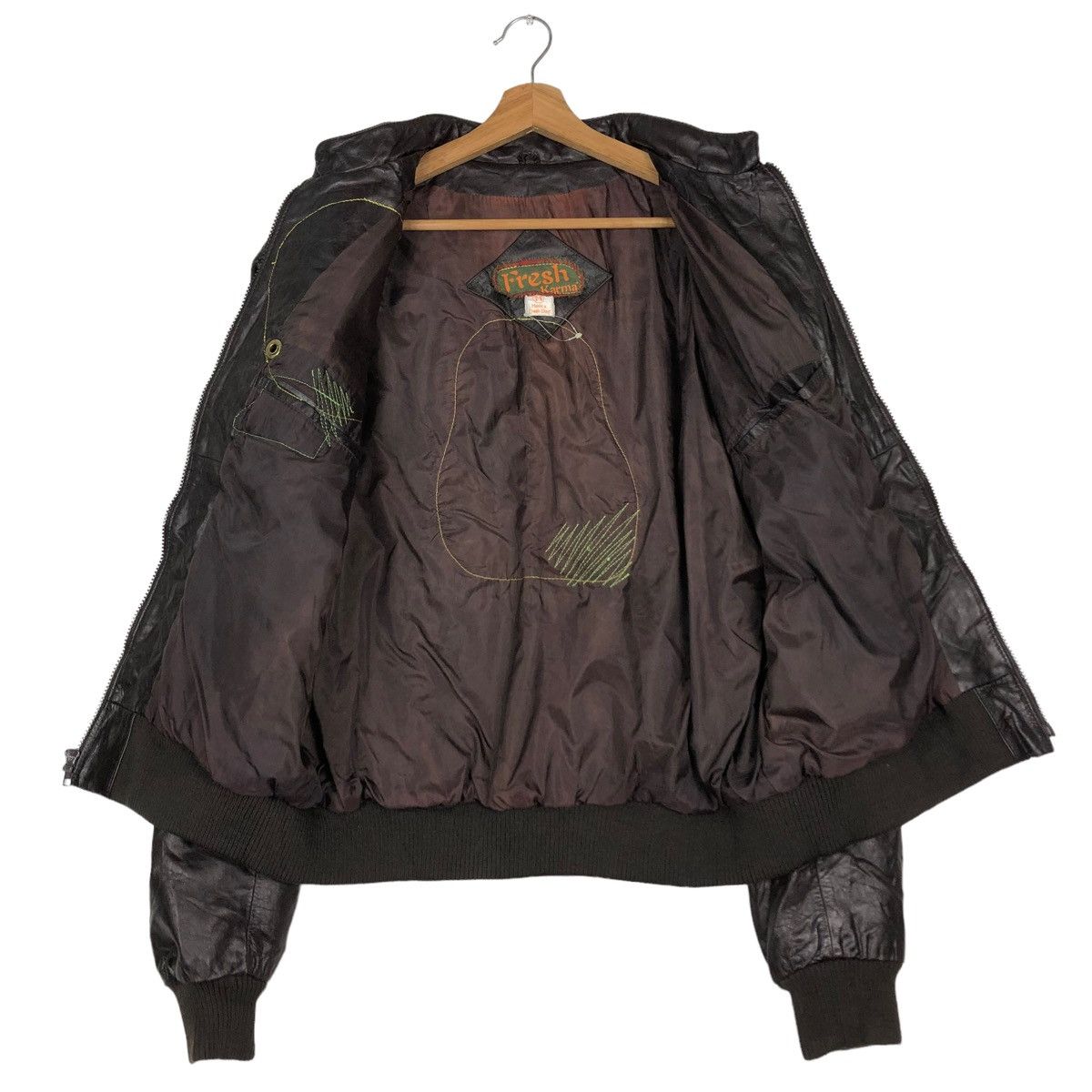 Japanese Brand 🔥RIOT RIOT VINTAGE BOMBER JACKET SOFT LEATHER ISSEY MIYAKE Size US M / EU 48-50 / 2 - 13 Thumbnail