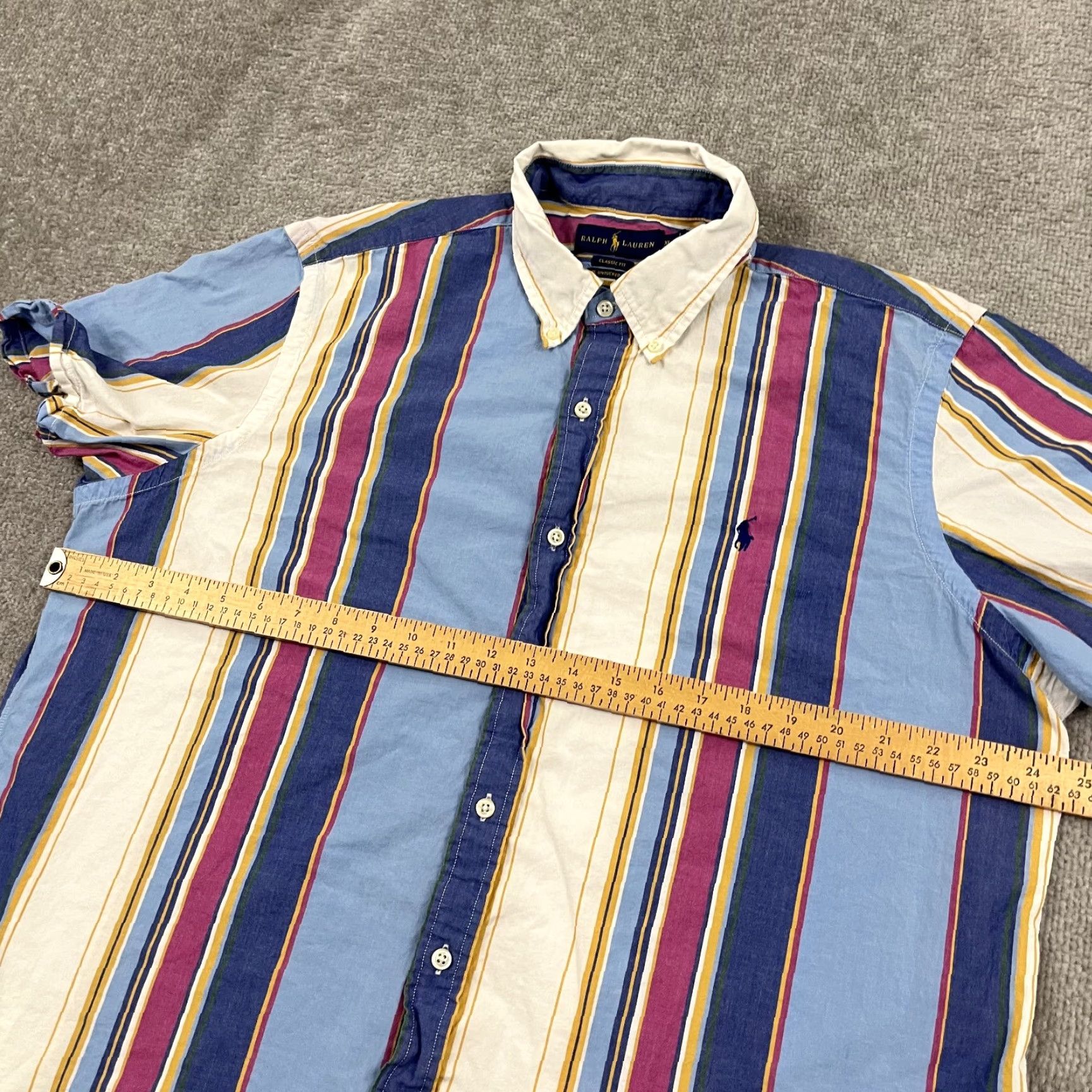 Polo Ralph Lauren Ralph Lauren Shirt Mens XL Multicolor Striped Button-Down polo pony Preppy Pony Shirt Size US XL / EU 56 / 4 - 5 Thumbnail