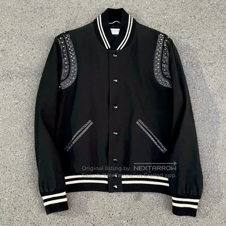 Saint Laurent Paris Saint Laurent Paris Studded Baseball Jacket Size US M / EU 48-50 / 2 - 1 Thumbnail