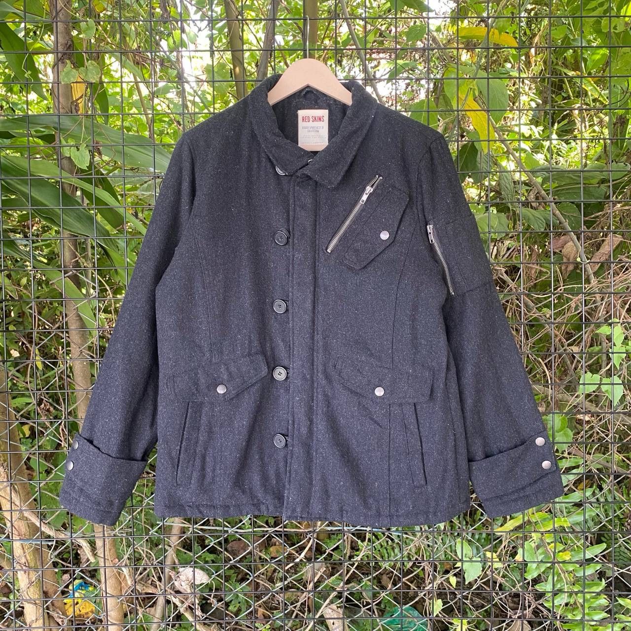 If Six Was Nine × Japanese Brand × NFL Red skins Punk style Multi Pocket Button Up Wool Size US M / EU 48-50 / 2 - 1 Thumbnail