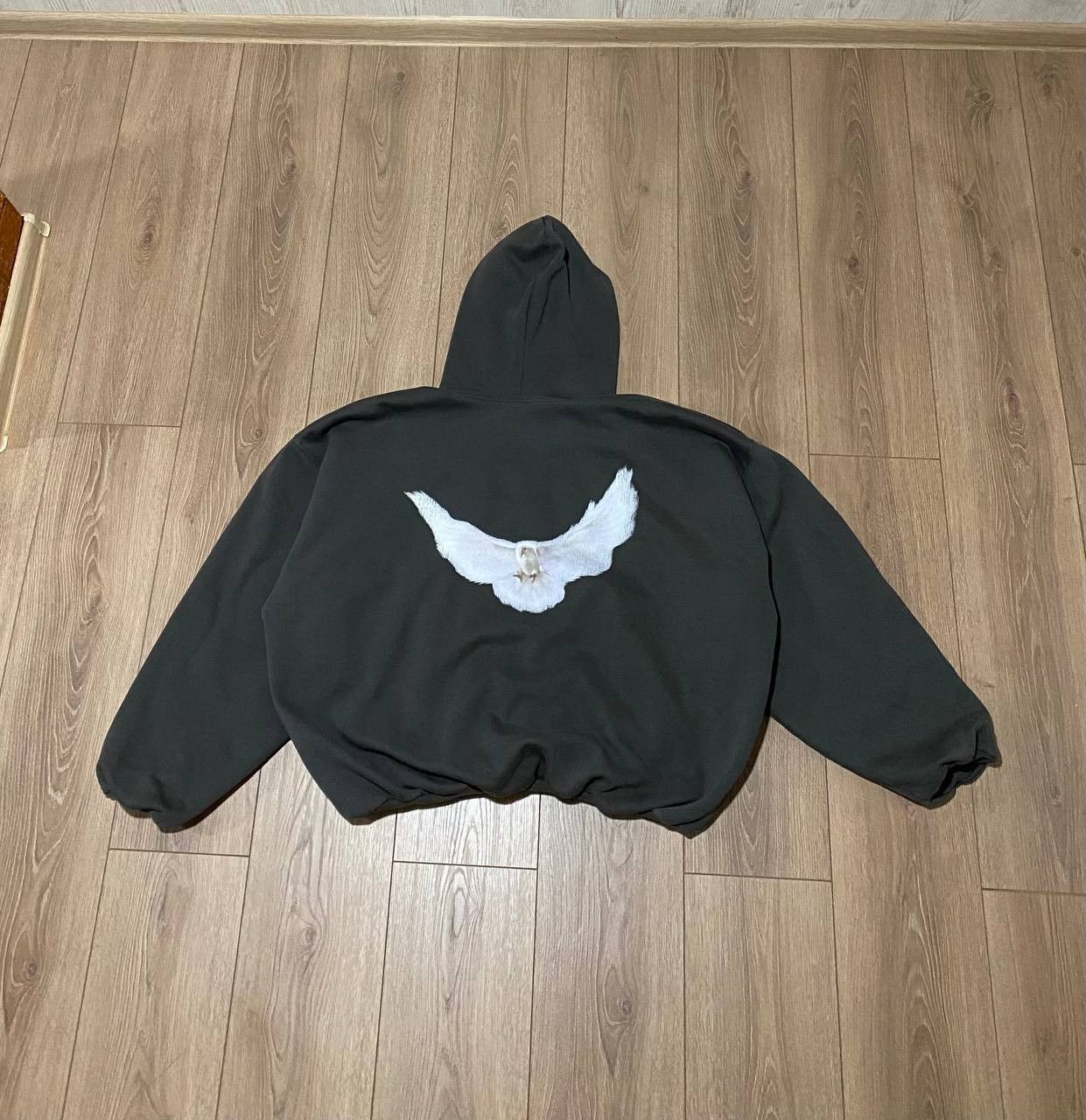 image of Yeezy Gap Balenciaga Dove Hoodie in Black, Men's (Size Small)