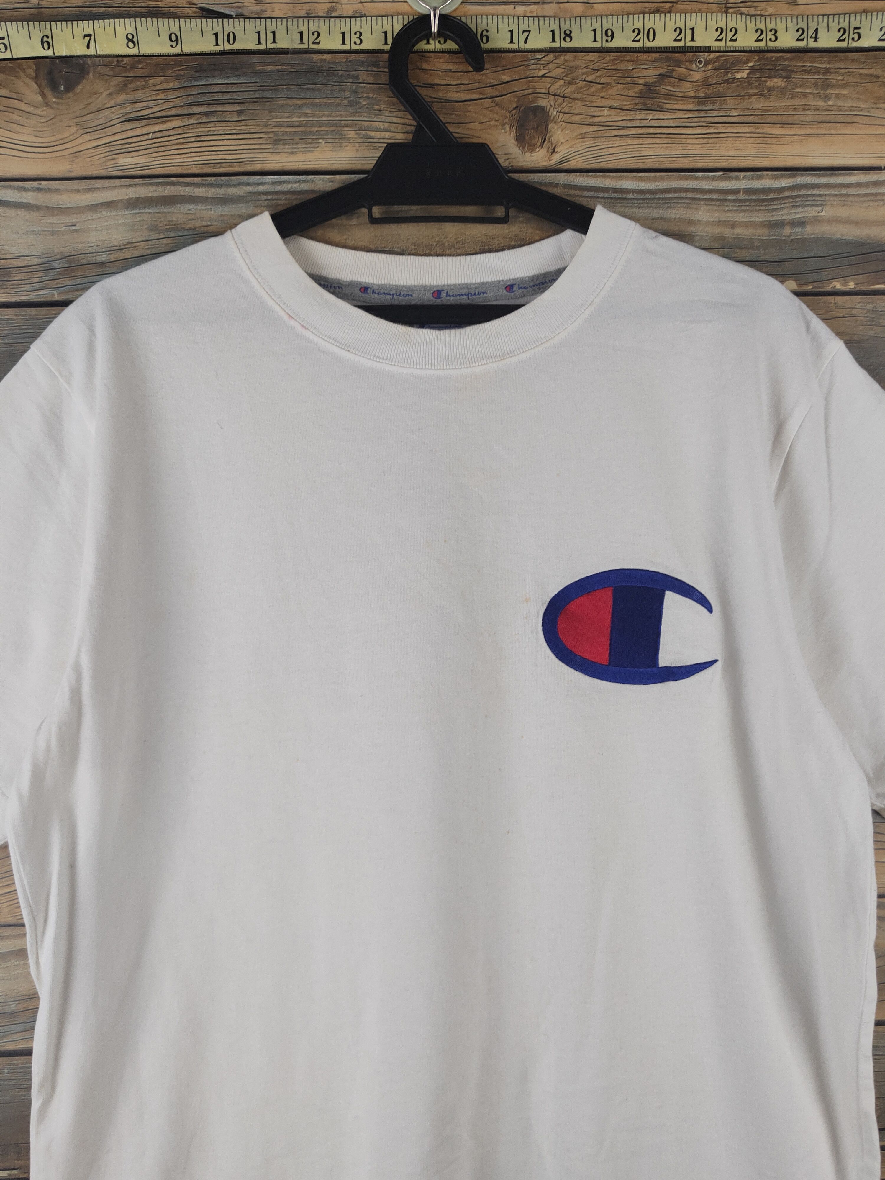 Champion DL Champion White Short Sleeve T-shirt #2749 Size US XL / EU 56 / 4 - 2 Thumbnail