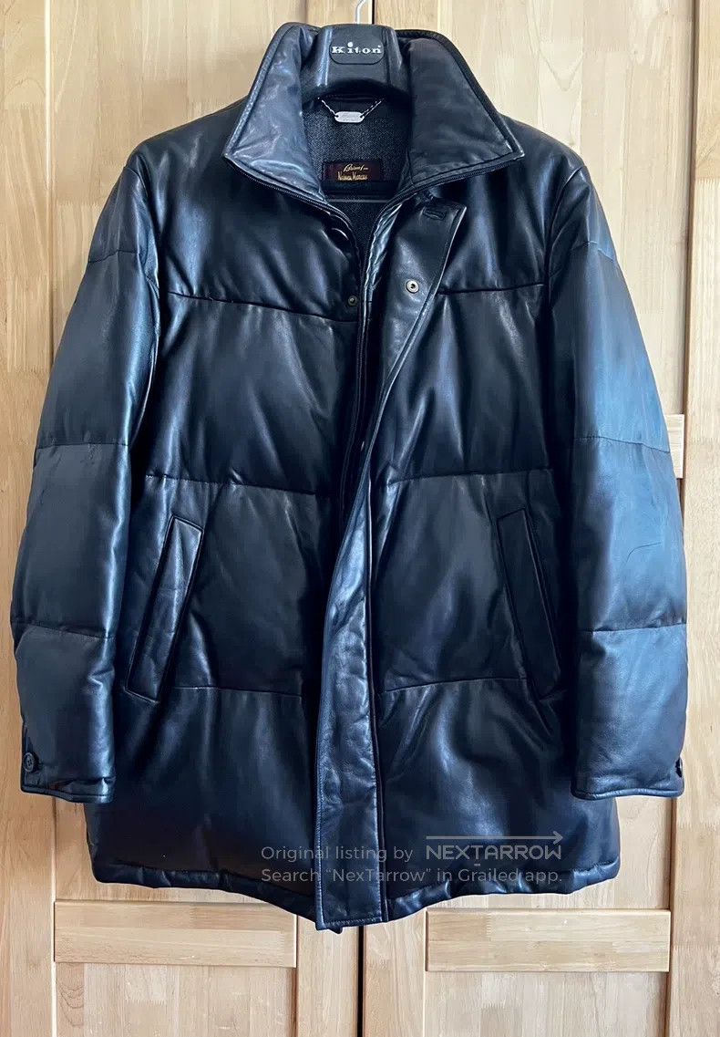 Brioni Brioni Leather Jacket Down Coat Size US XL / EU 56 / 4 - 1 Thumbnail