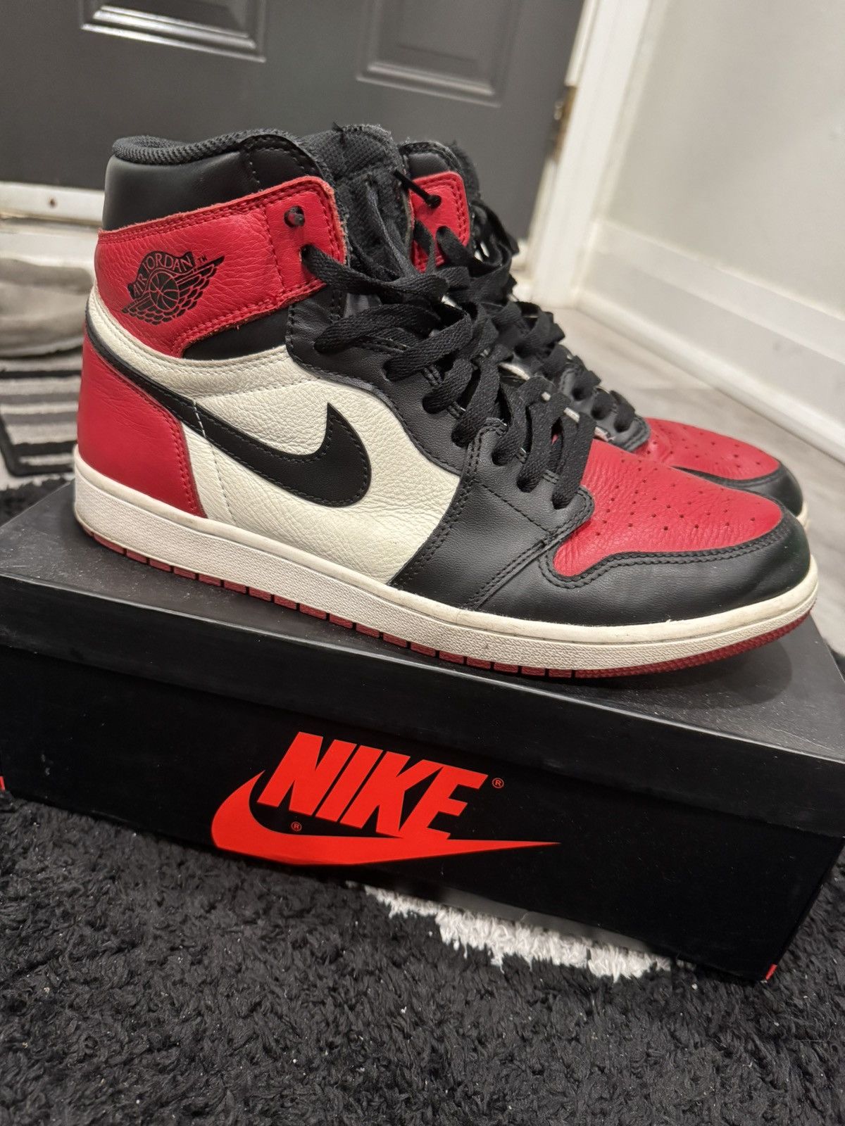 Jordan Brand JORDAN 1 BRED TOE Size US 12 / EU 45 - 1 Thumbnail