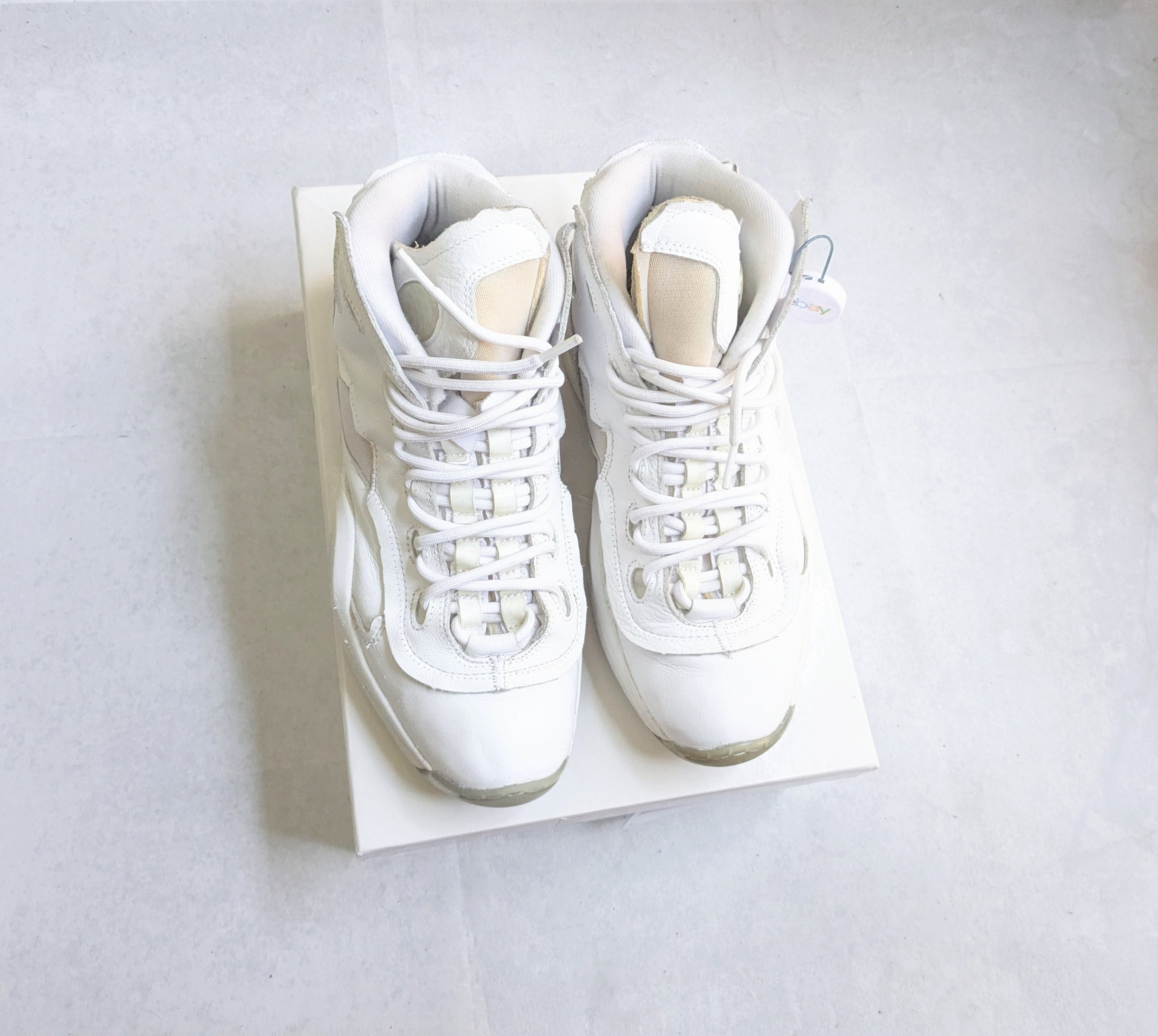 Maison Margiela Maison Margiela Reebok Question White 11 Hi Leather Size US 11 / EU 44 - 2 Thumbnail