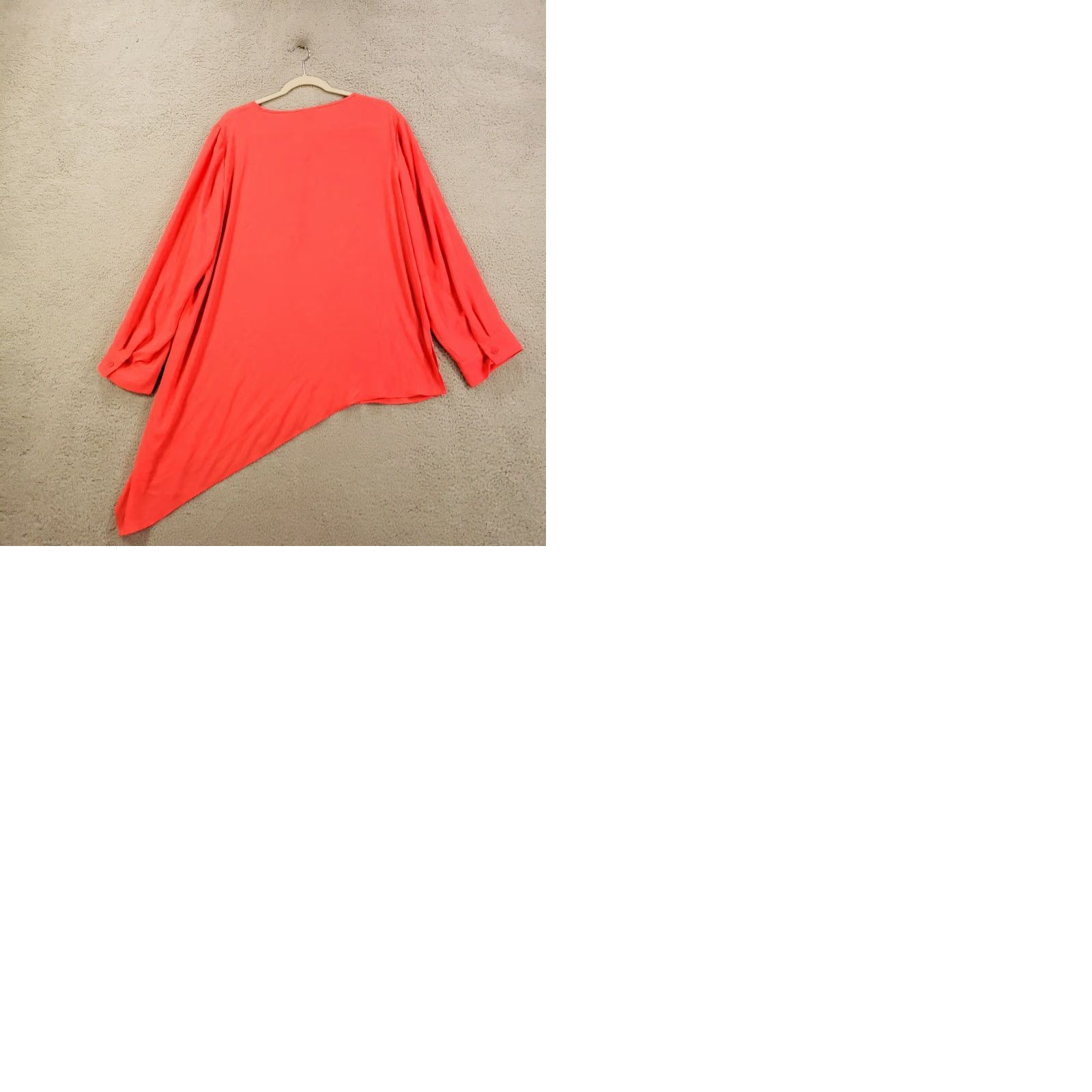 Vintage Chicos Blouse Tunic Womens XL Coral Henley Popover Asymmetrical Hem Artsy Size XL / US 12-14 / IT 48-50 - 9 Thumbnail