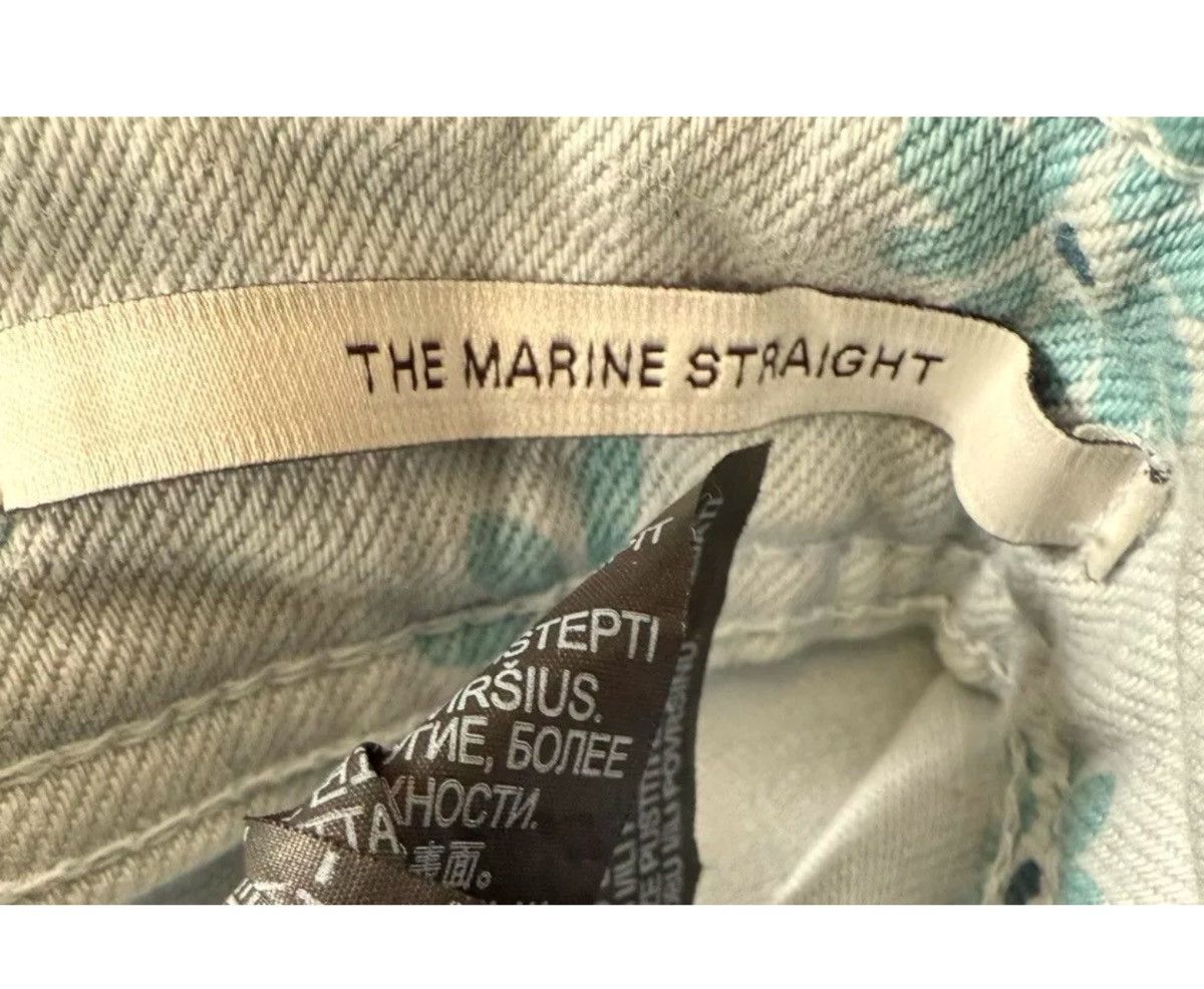Zara Zara The Marine Straight Floral Wide Leg Jeans Raw Hem 4 LN Size 26" / US 2 / IT 38 - 4 Thumbnail