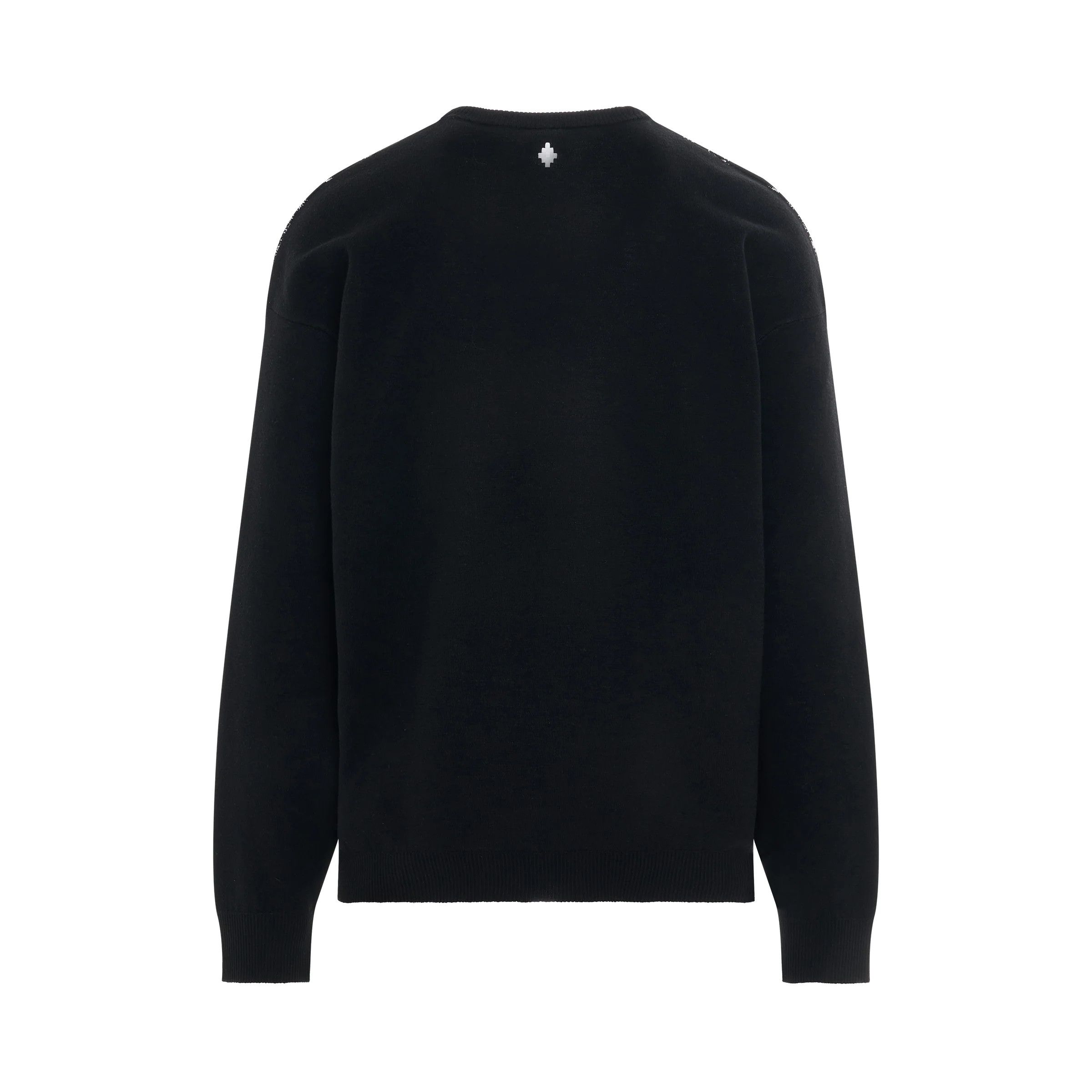 Marcelo Burlon o1mris0824 Crew Sweater in Black/White Size US S / EU 44-46 / 1 - 4 Thumbnail
