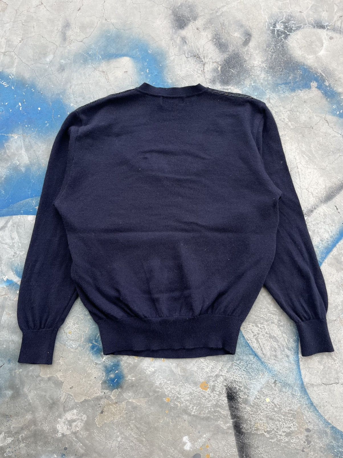 Yves Saint Laurent crazy ysl yvessaintlaurent v neck plaid sweater wool Size US M / EU 48-50 / 2 - 3 Thumbnail