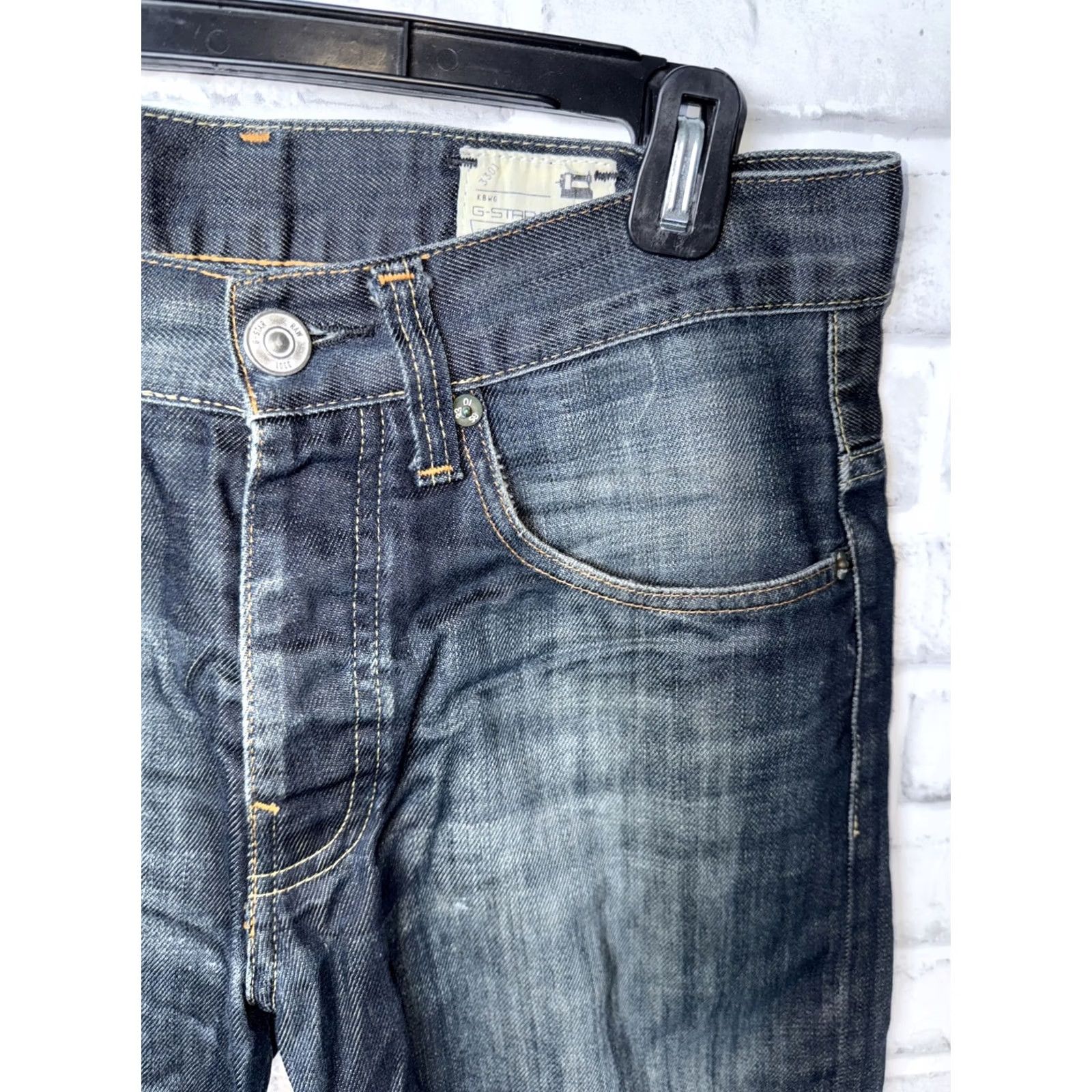 G-Star G-Star Raw Jeans Blue Button Fly 3301 Distressed Denim Trousers Mens 30x26 Size US 30 / EU 46 - 3 Thumbnail