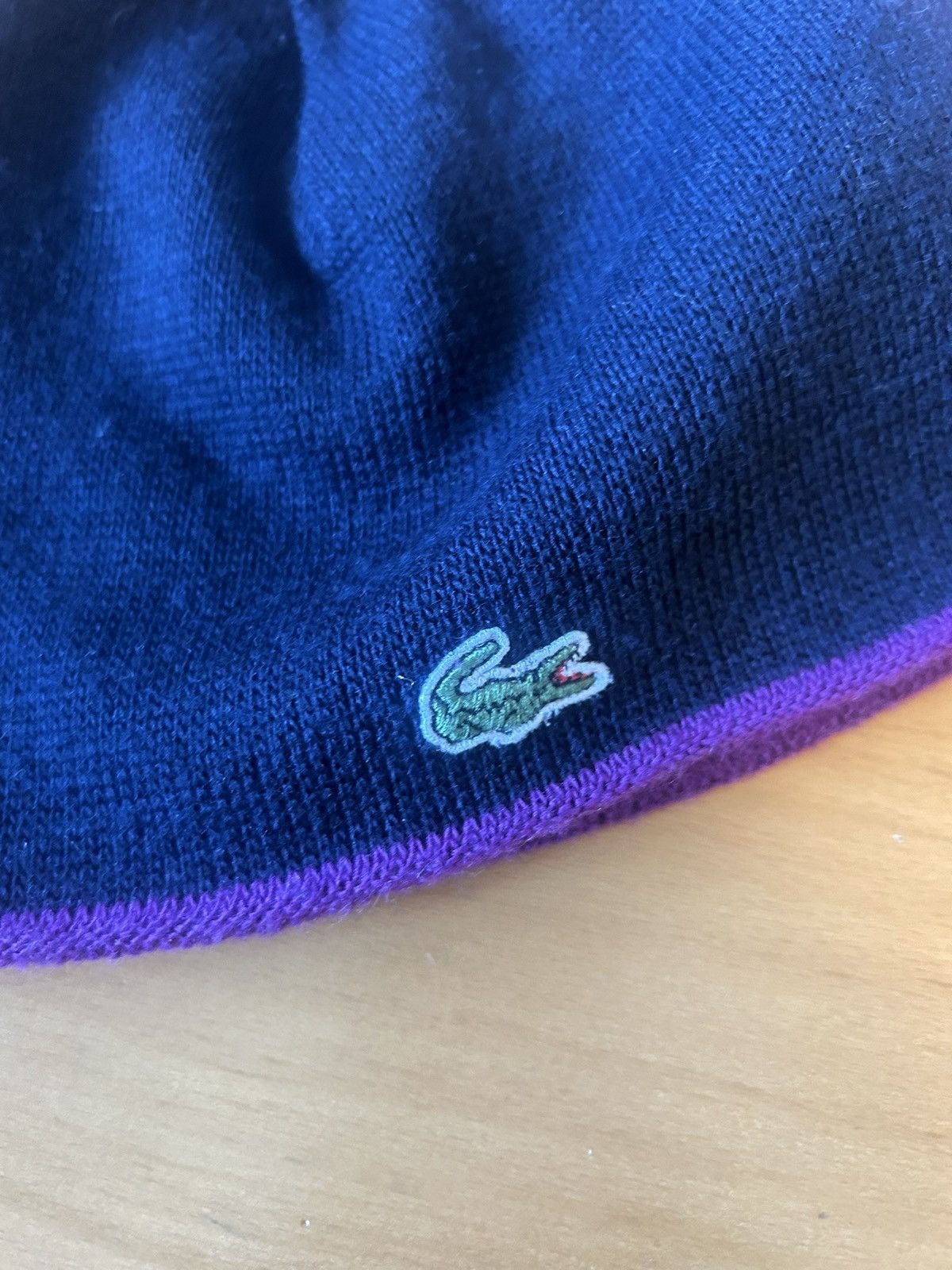 Lacoste Vintage Lacoste wool reversible beanie Size ONE SIZE - 5 Thumbnail