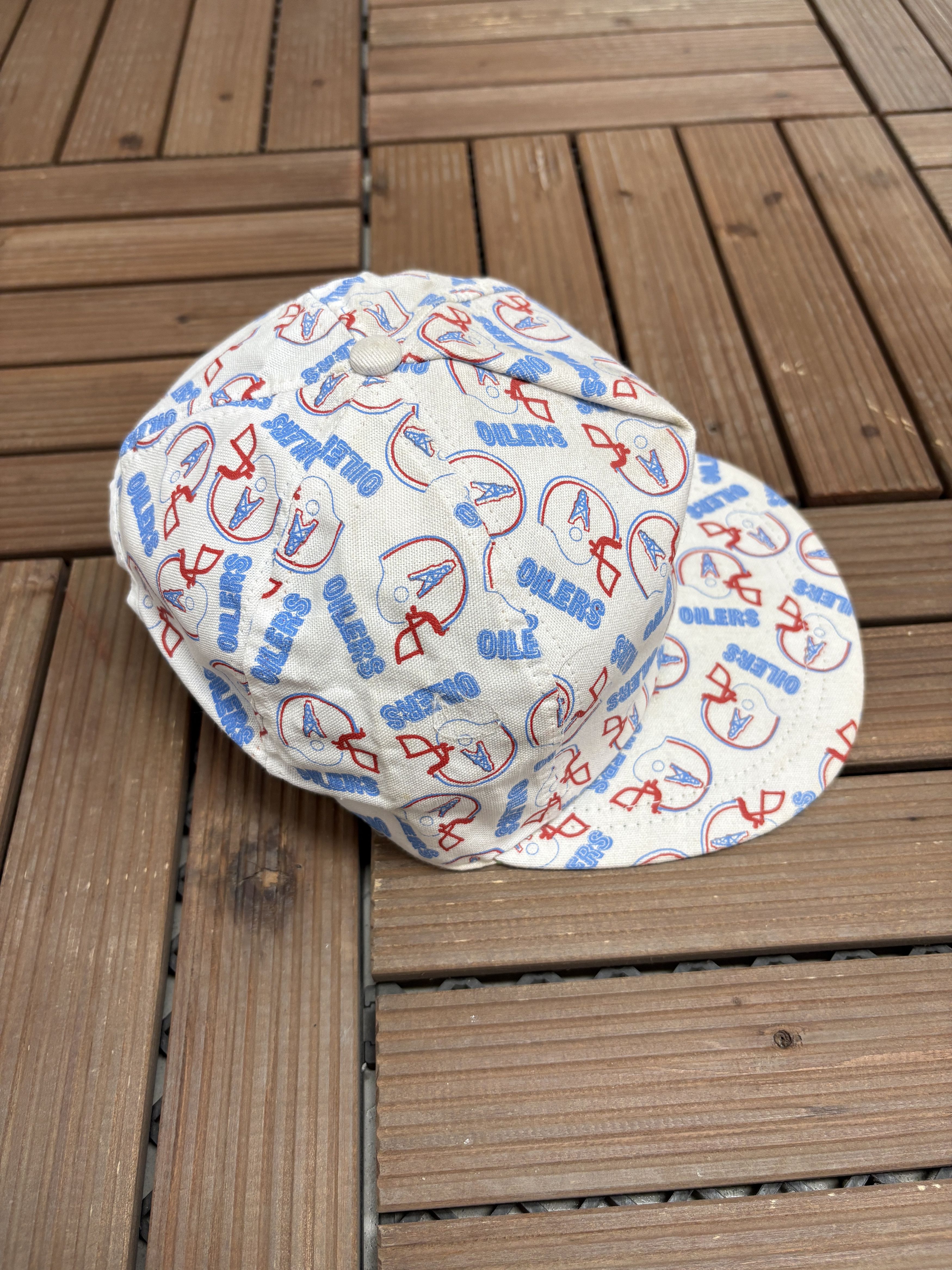Vintage Houston Oilers Helmet AOP Vintage White Snap BackHat Size ONE SIZE - 4 Thumbnail