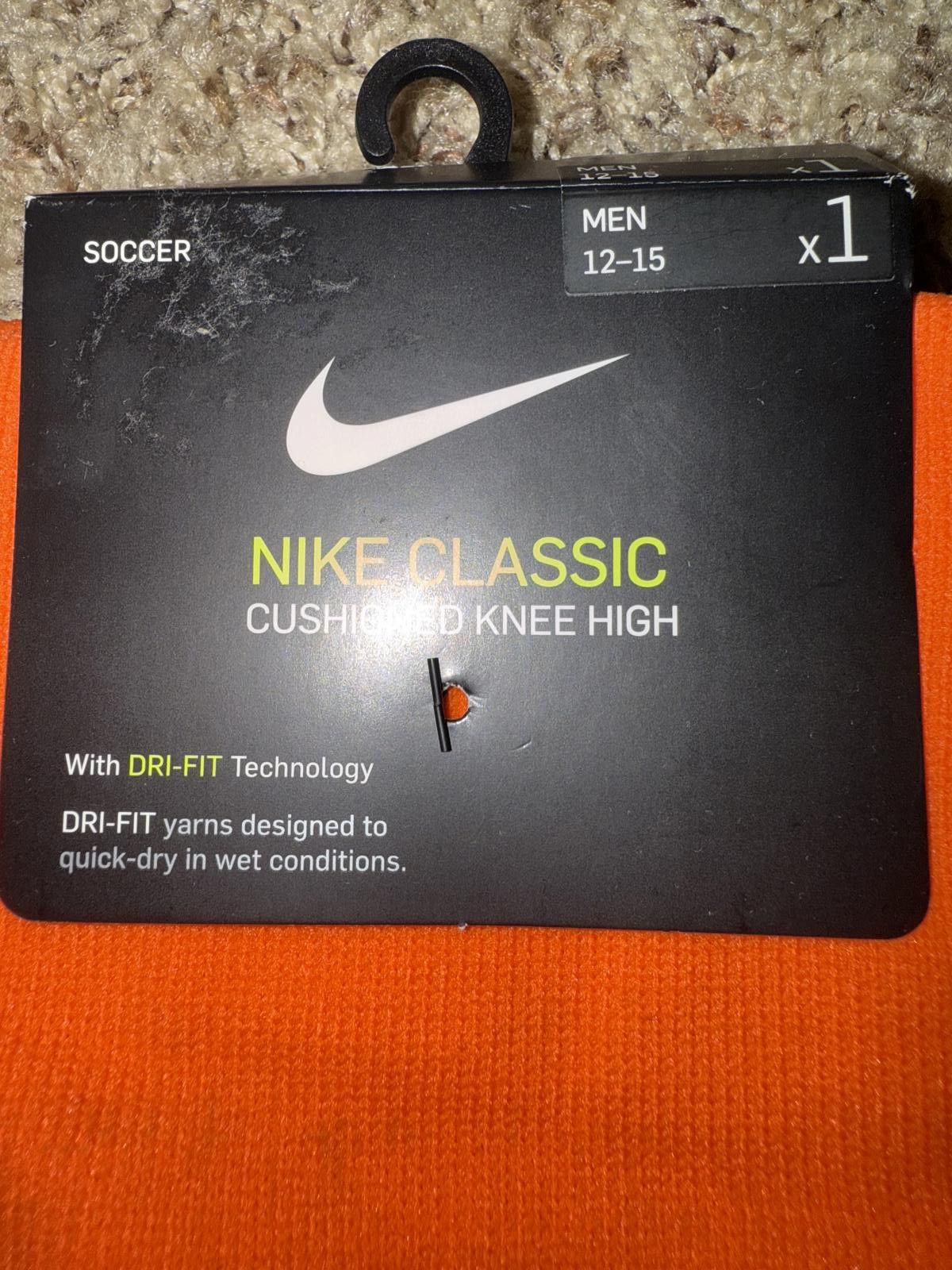 Nike Nike Men’s Classic Cushion II Football Orange Socks Size ONE SIZE - 2 Thumbnail