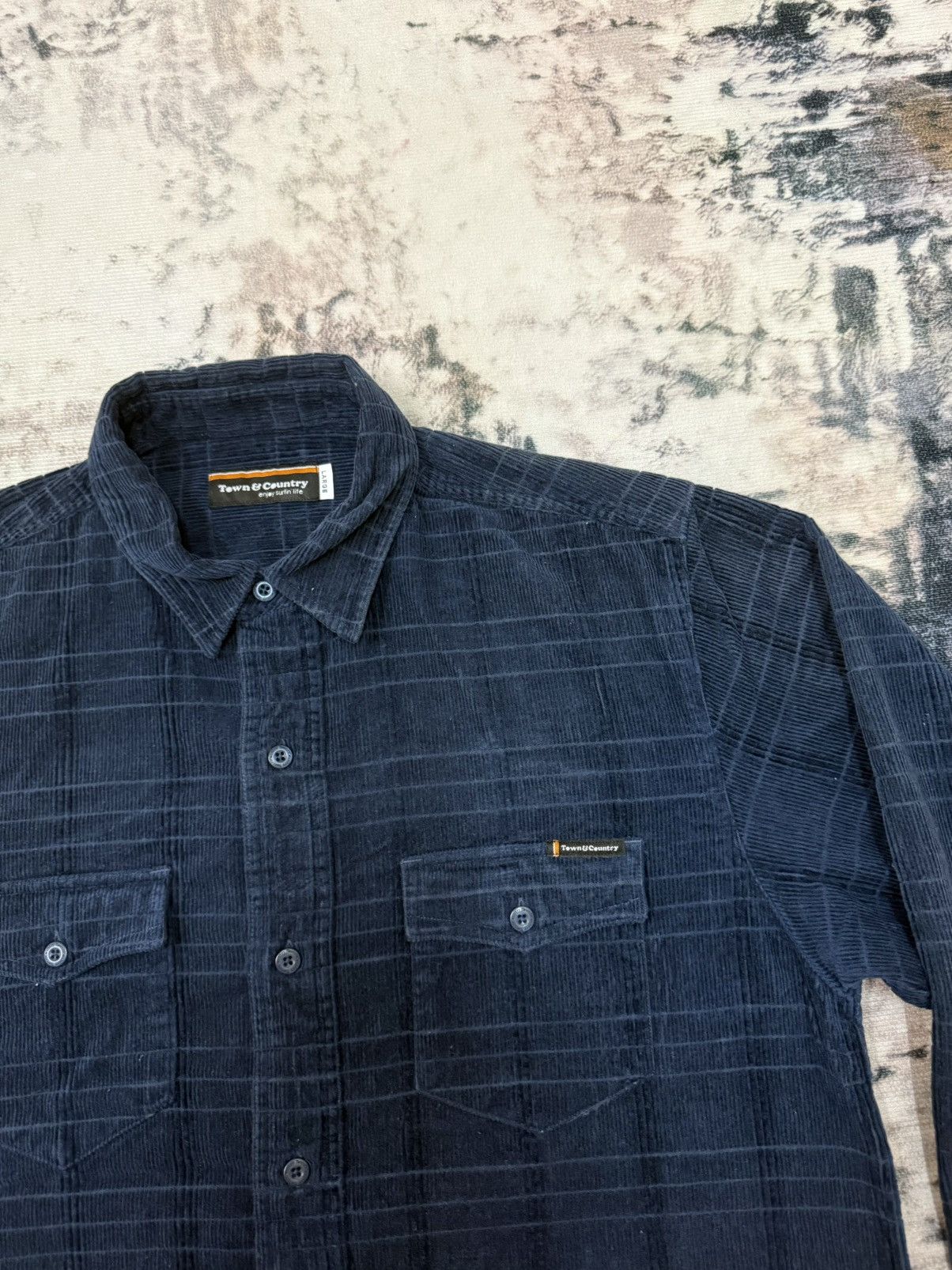 Japanese Brand TOWN & COUNTRY ENJOY SURFIN LIFE CUDROY BUTTON UP SHIRT Size US L / EU 52-54 / 3 - 4 Thumbnail