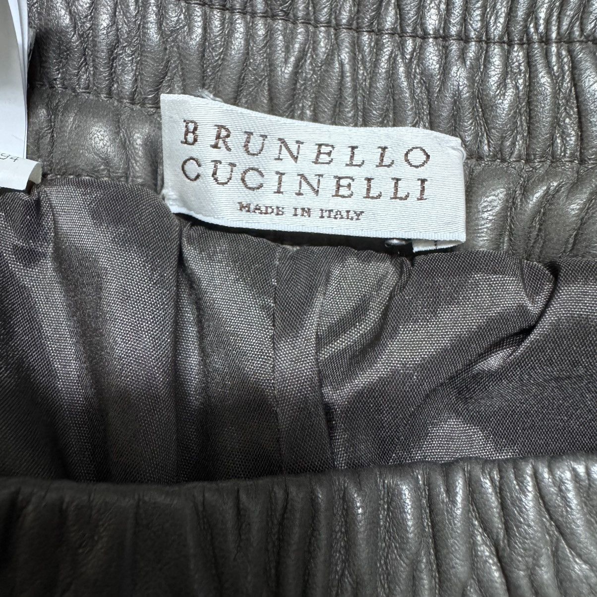 Brunello Cucinelli Brunello Cucinelli Leather Drawstrings Pants Size 29" - 18 Thumbnail