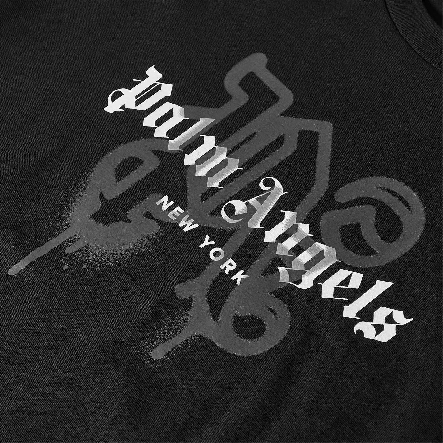 Palm Angels o1g2r1mq0426 Ny Mono T-Shirt in Black Size US XS / EU 42 / 0 - 6 Thumbnail