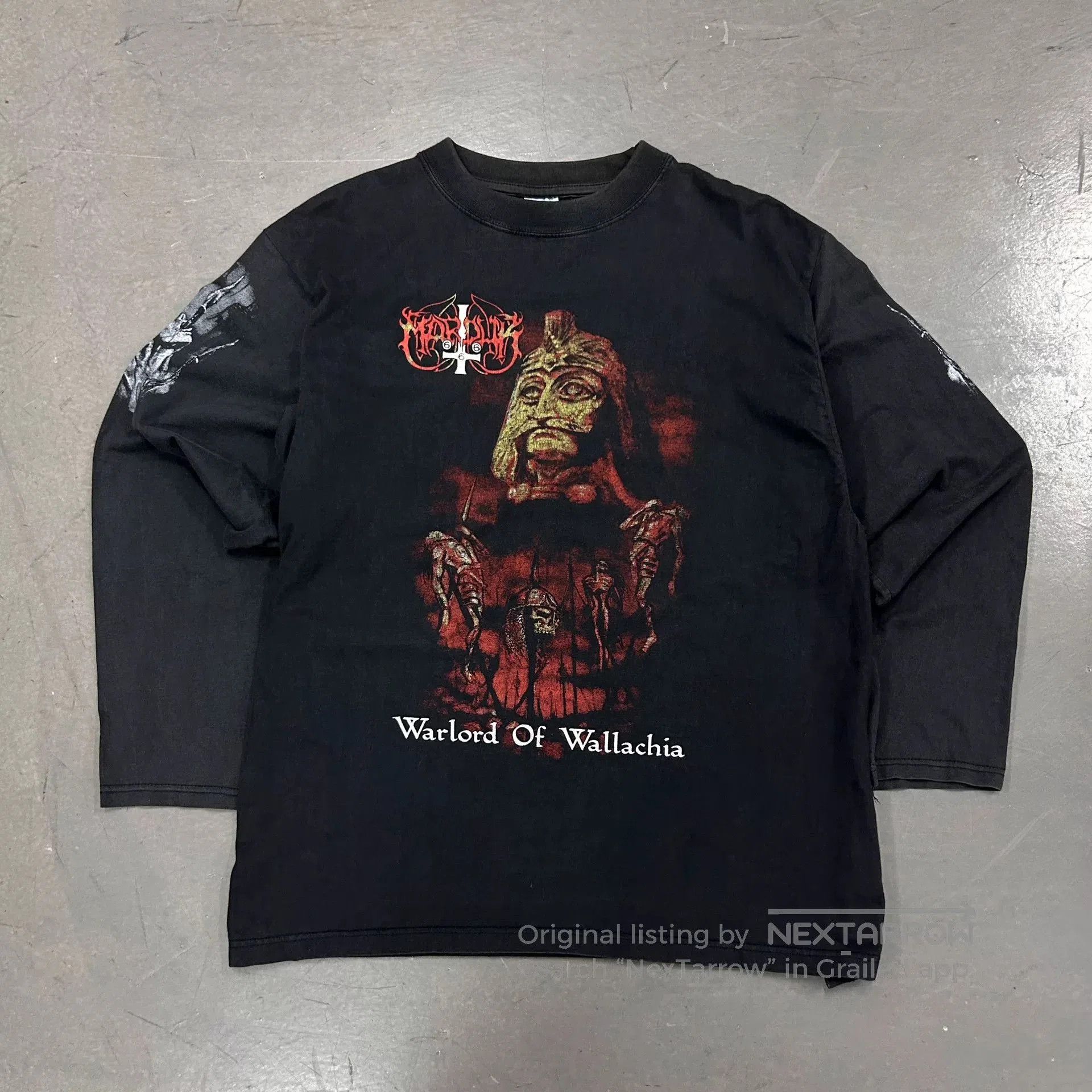 Vintage Vintage 90s Marduk Band Long Sleeve Tee. Size US M / EU 48-50 / 2 - 1 Thumbnail