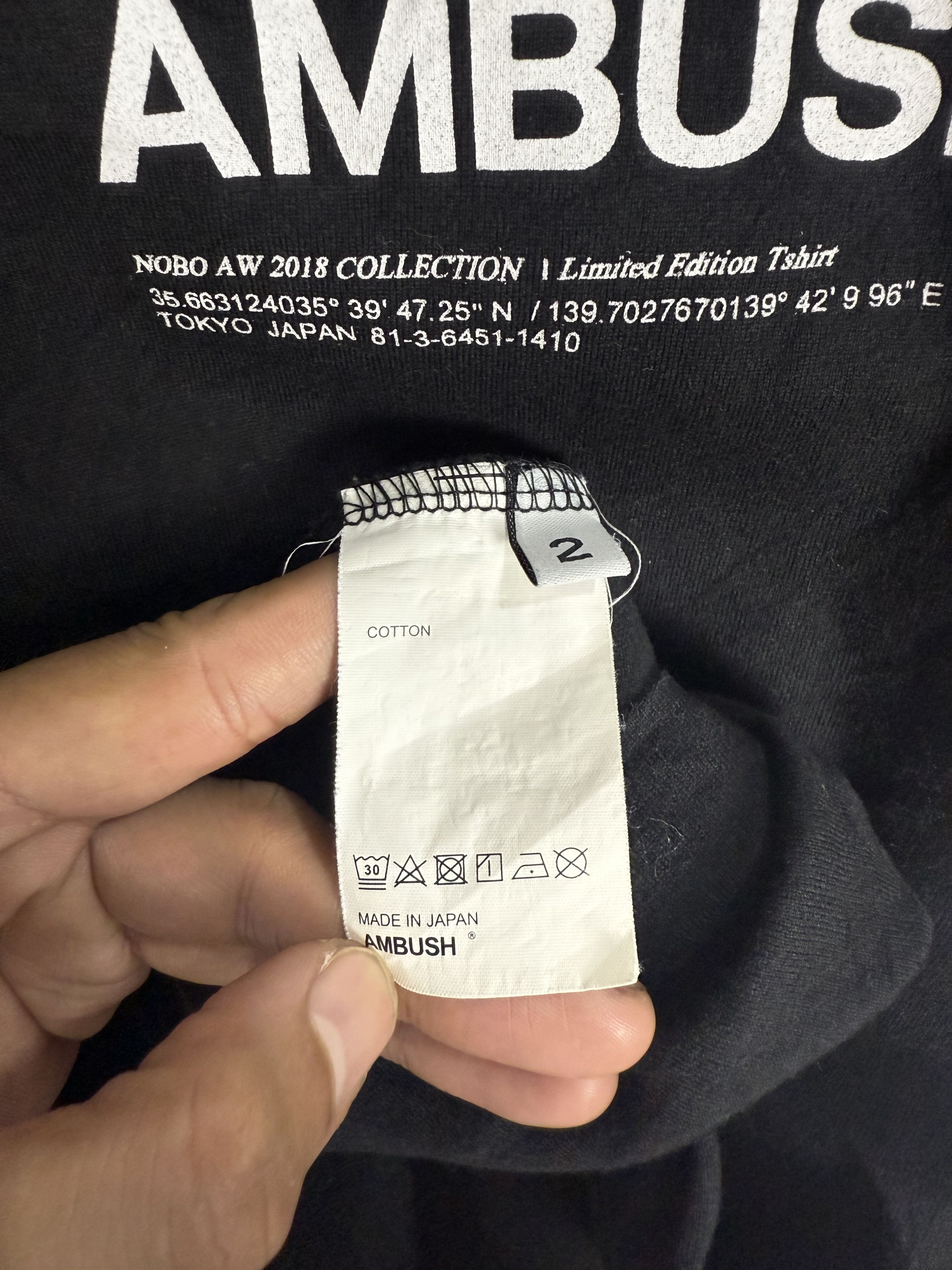 Ambush Design Ambush NOBO AW 2018 Collection Limited Edition Tshirt Size US M / EU 48-50 / 2 - 4 Thumbnail