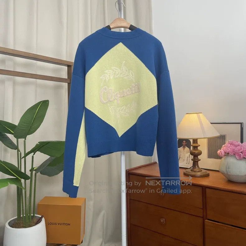 Hermes Hermes Limited Edition Printed Knit Sweater in Blue Size XS / US 0-2 / IT 36-38 - 2 Thumbnail