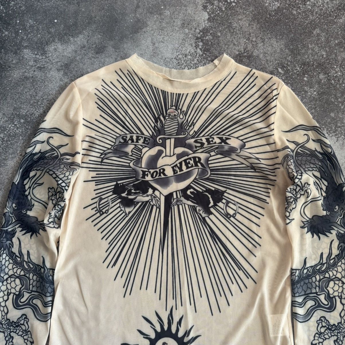 Japanese Brand Jean Paul Gaultier Style Mesh Long Sleeve Top Size S / US 4 / IT 40 - 2 Thumbnail
