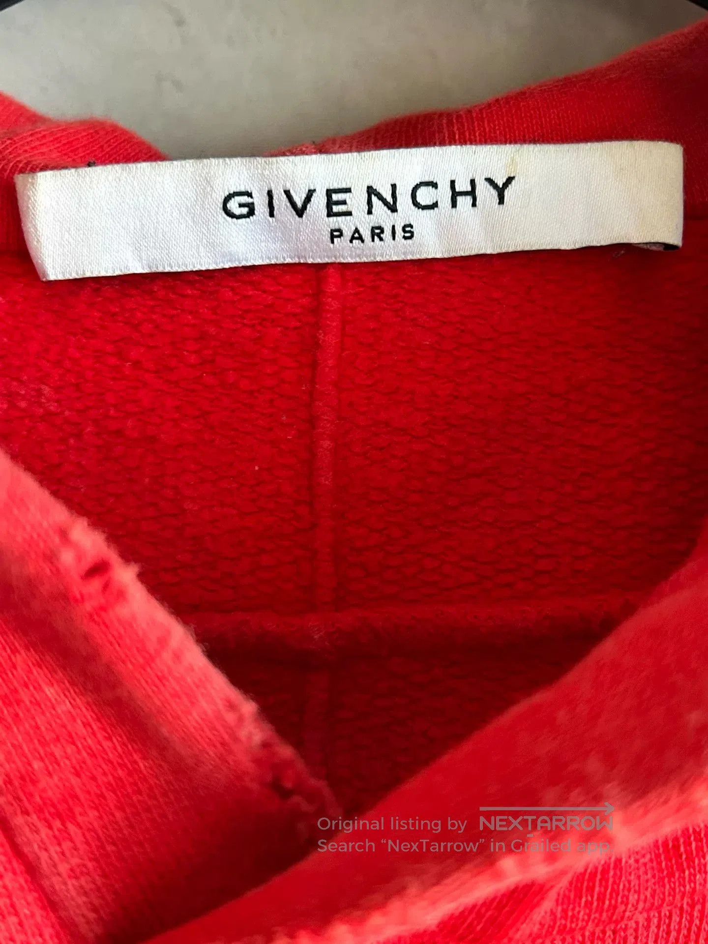 Givenchy Givenchy Red Logo Hooded Sweatshirt. Size US M / EU 48-50 / 2 - 3 Thumbnail