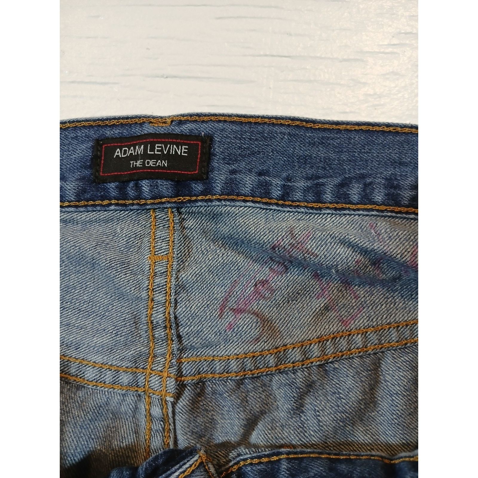 Adam Levine Adam Levine (34x30) Men's Relaxed Straight Blue Denim Jeans Size US 34 / EU 50 - 3 Thumbnail