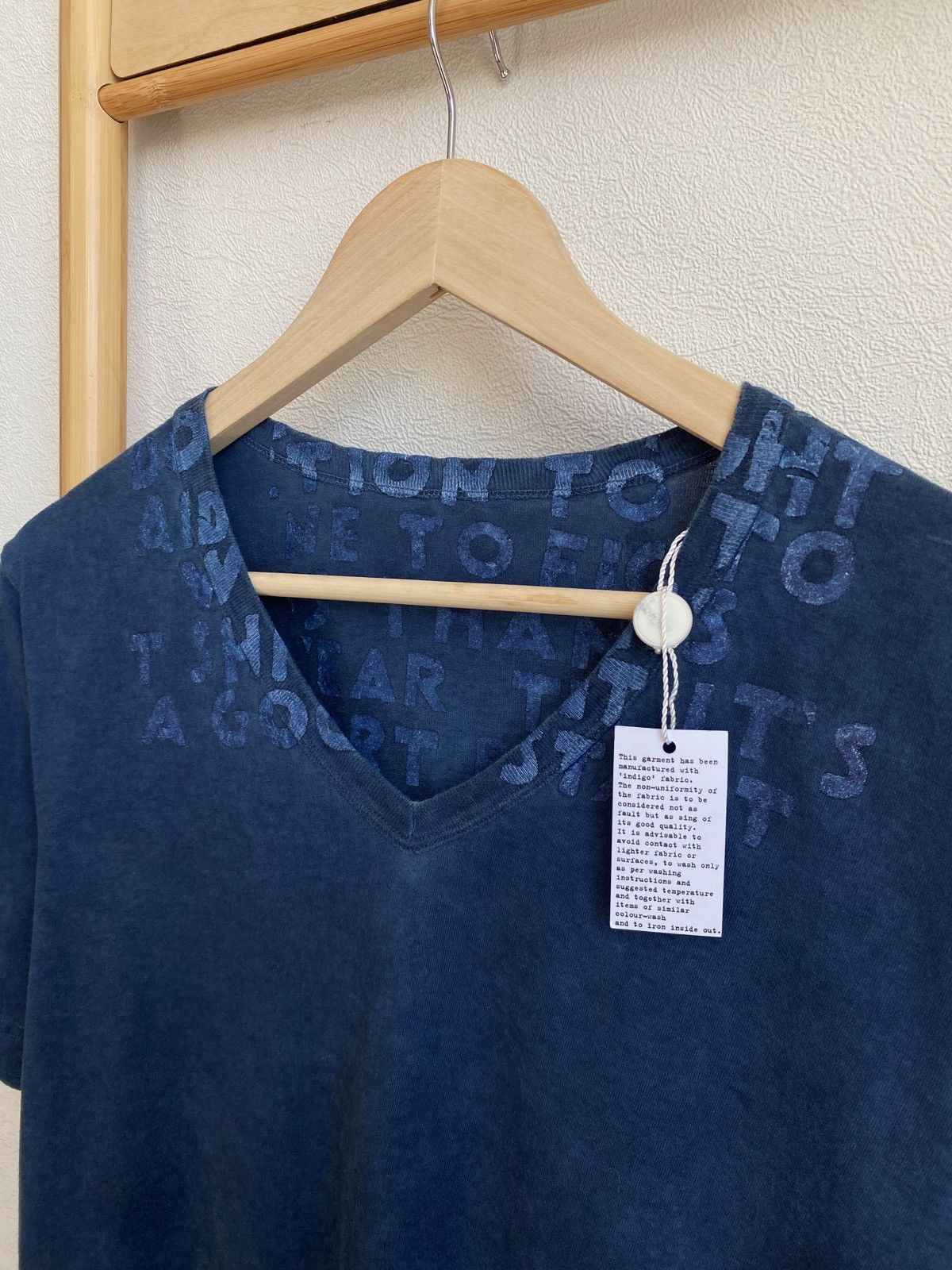 Maison Margiela MAISON MARTIN MARGIELA AIDS garment dyed v- neck t-shirt Size US M / EU 48-50 / 2 - 5 Thumbnail