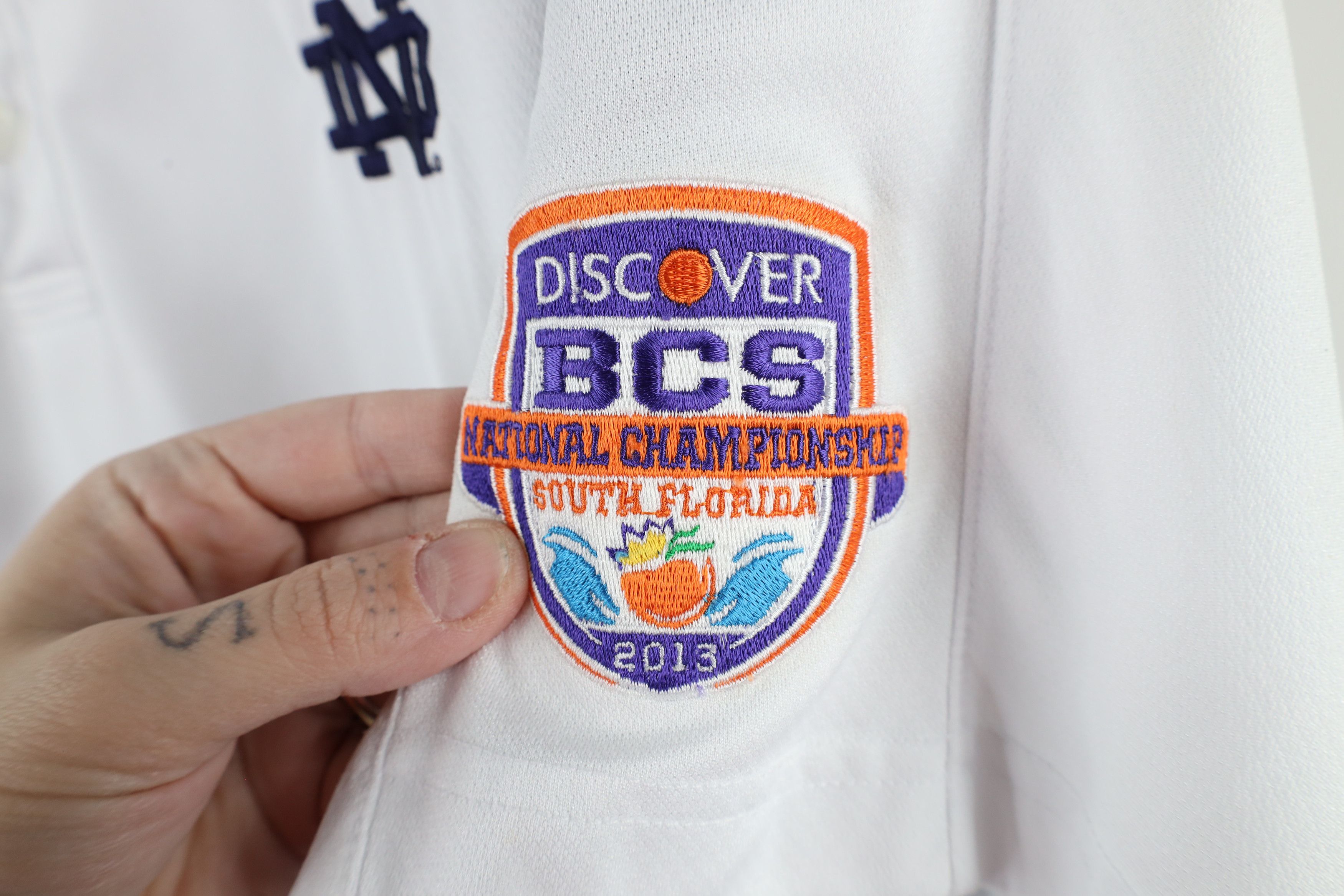 Adidas × Vintage Adidas Notre Dame Football 2013 National Championship Polo Size US L / EU 52-54 / 3 - 6 Thumbnail
