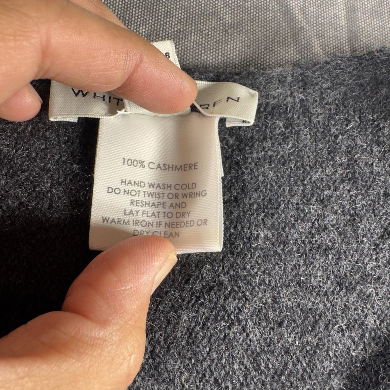 White + Warren White Warren Pancho Women's M/L Black 100% Cashmere Size M / US 6-8 / IT 42-44 - 3 Thumbnail