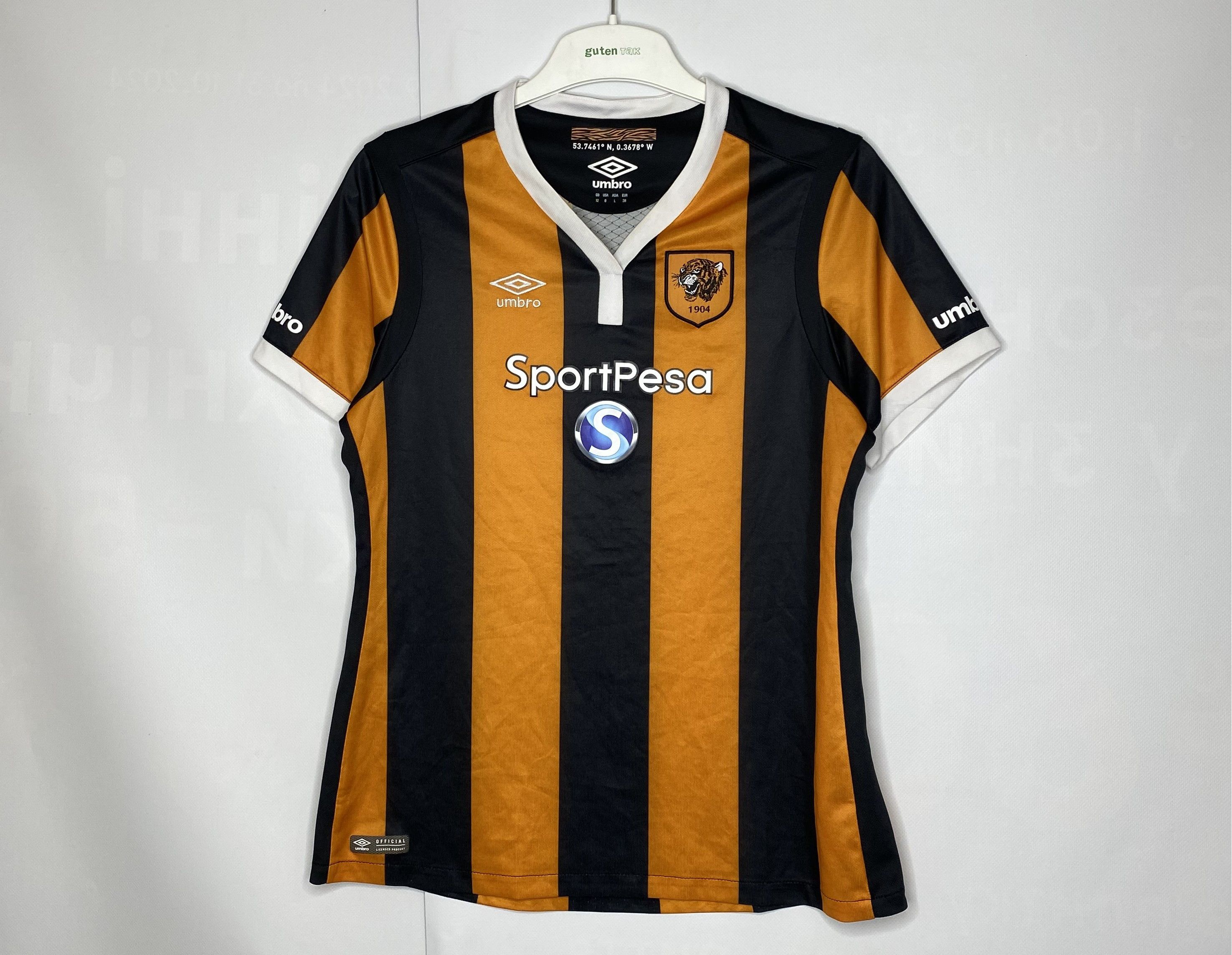 Umbro HULL CITY 2016 2017 HOME WOMEN FOOTBALL SHIRT SOCCER JERSEY Size L / US 10 / IT 46 - 1 Thumbnail