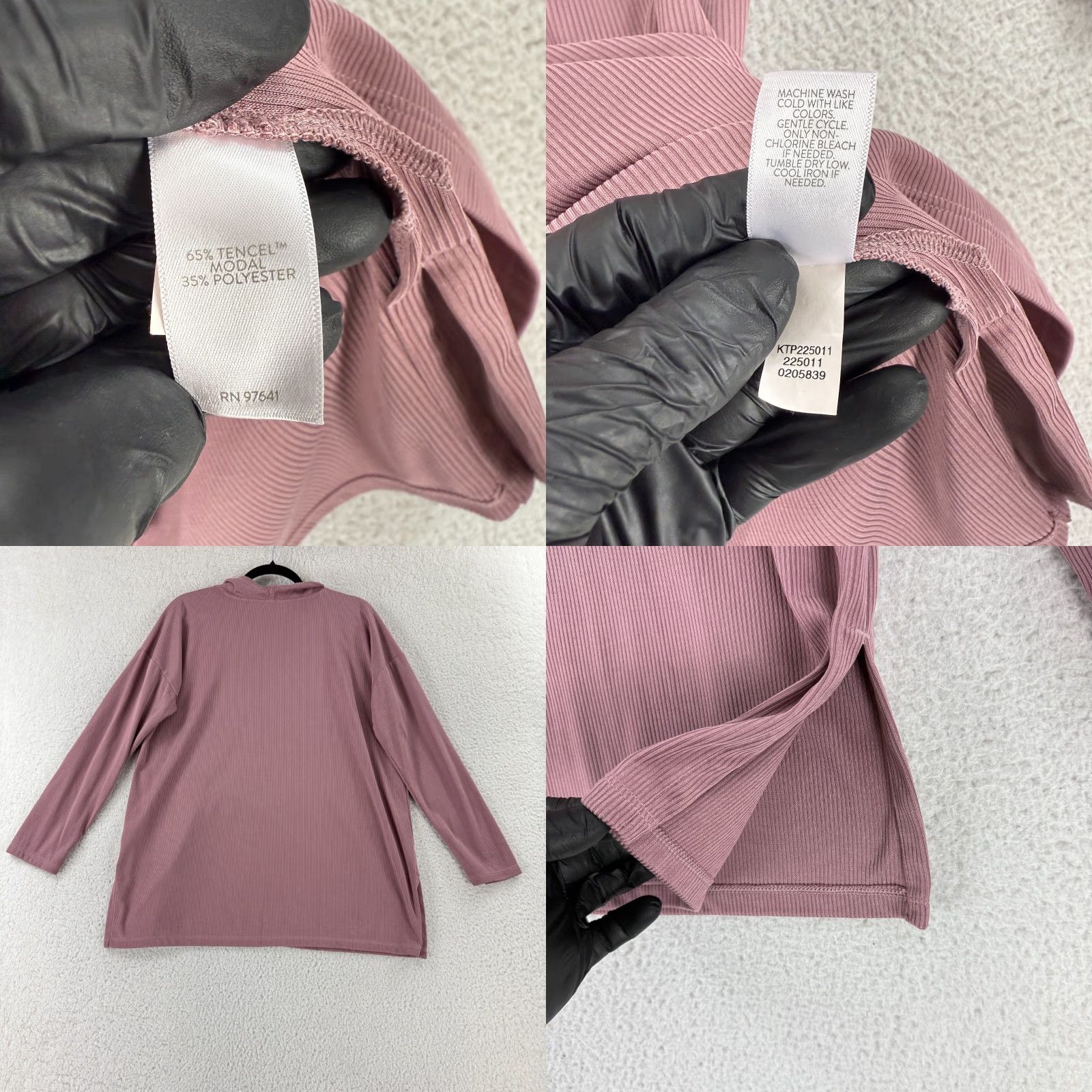 J. Jill J. Jill Top Womens Medium Mauve Pink Cowl Neck Ribbed Long Sleeve Pullover Shirt Size M / US 6-8 / IT 42-44 - 8 Thumbnail
