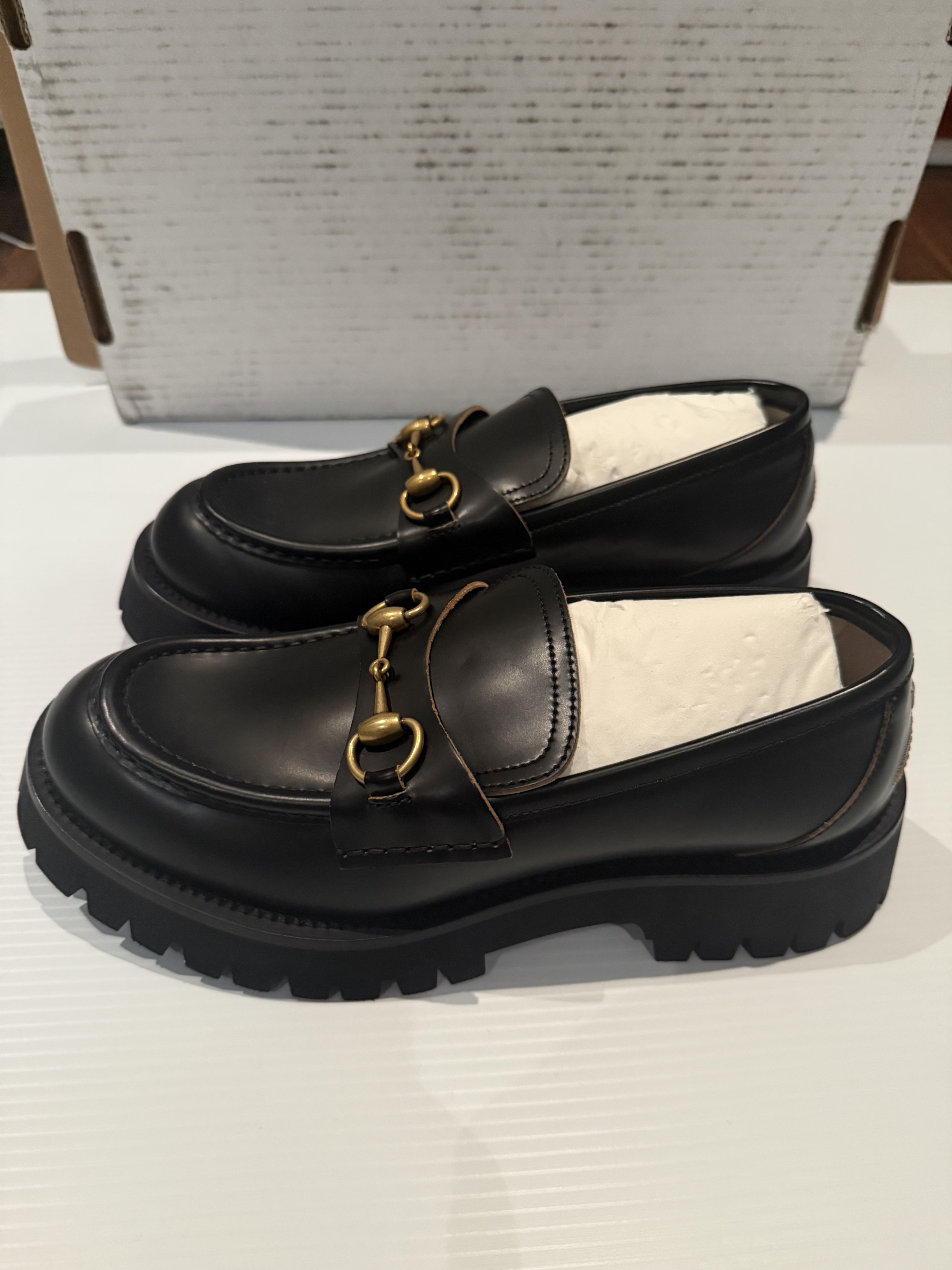 Gucci Gucci Interlocking G Logo Leather Loafers Womens Size US 10 / IT 40 - 1 Thumbnail