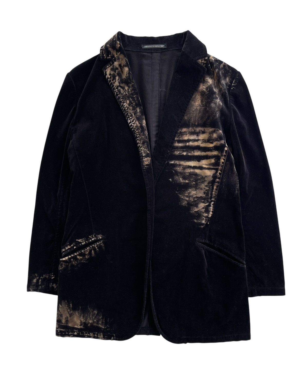 Yohji Yamamoto Yohji Yamamoto + Noir Button Less Velvet Jacket Size US XS / EU 42 / 0 - 1 Thumbnail