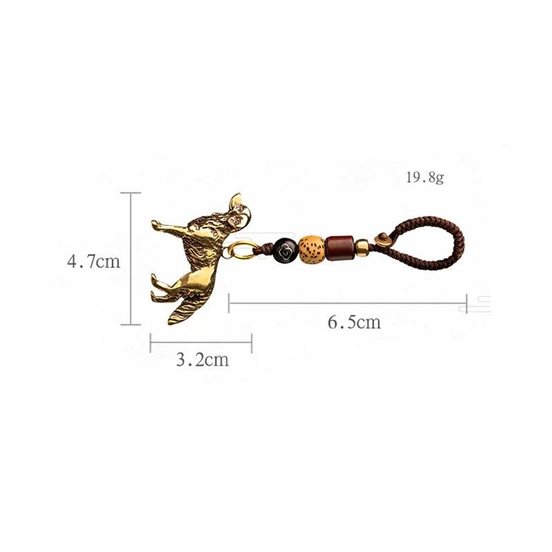 Other Dog Keyring Car Keychain Brass Holder Hanging Charms Size ONE SIZE - 5 Thumbnail