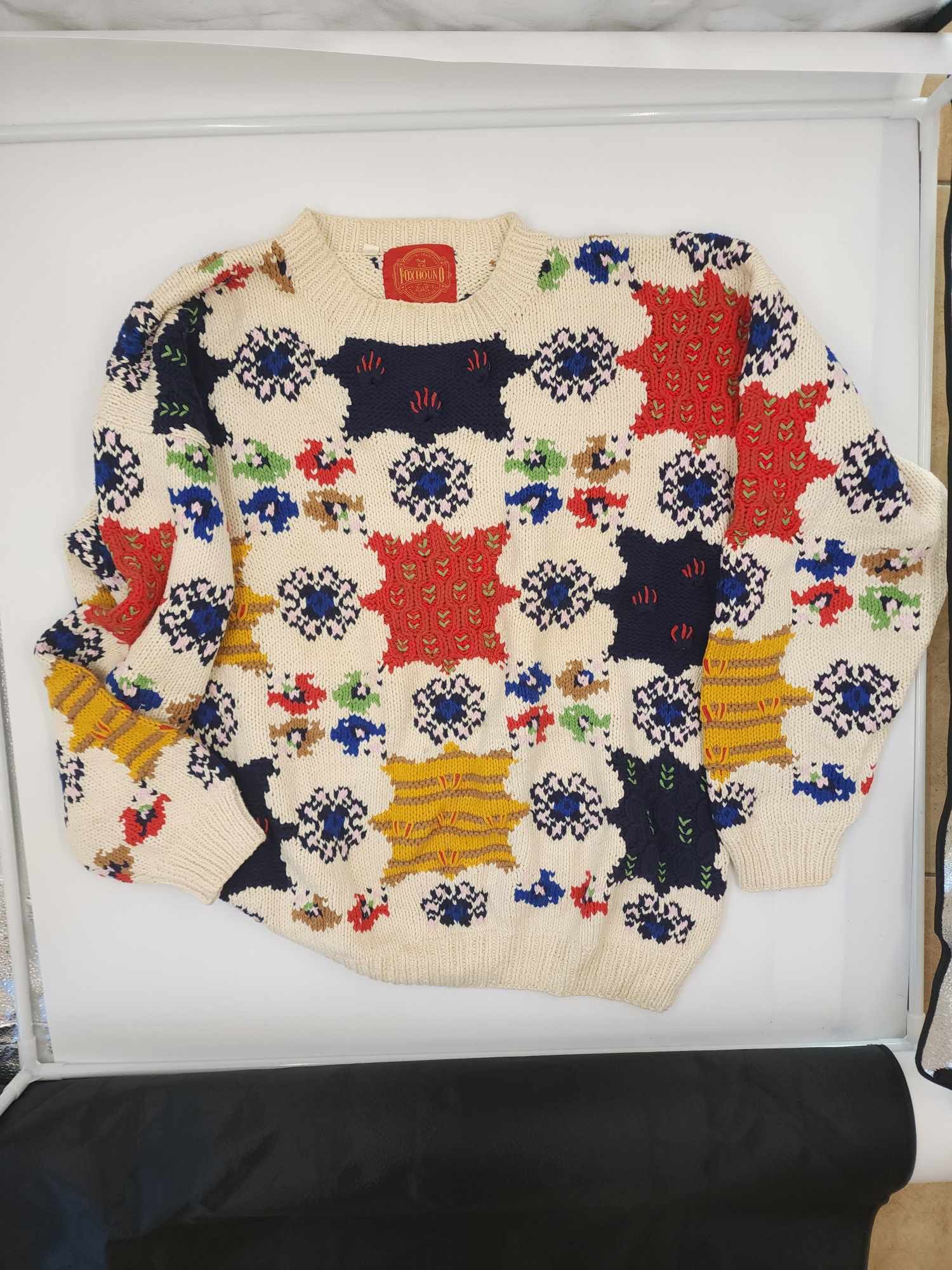 Other Vintage Fox Hound Knit Sweater – Heavy Cotton, Size 5 (XL) Size US XL / EU 56 / 4 - 1 Thumbnail