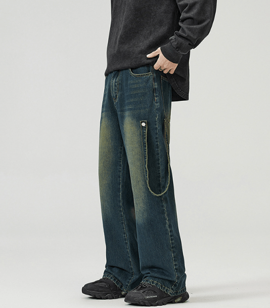 Japanese Brand × Jean American high street retro distressed flared baggy jeans Size US 32 / EU 48 - 4 Thumbnail