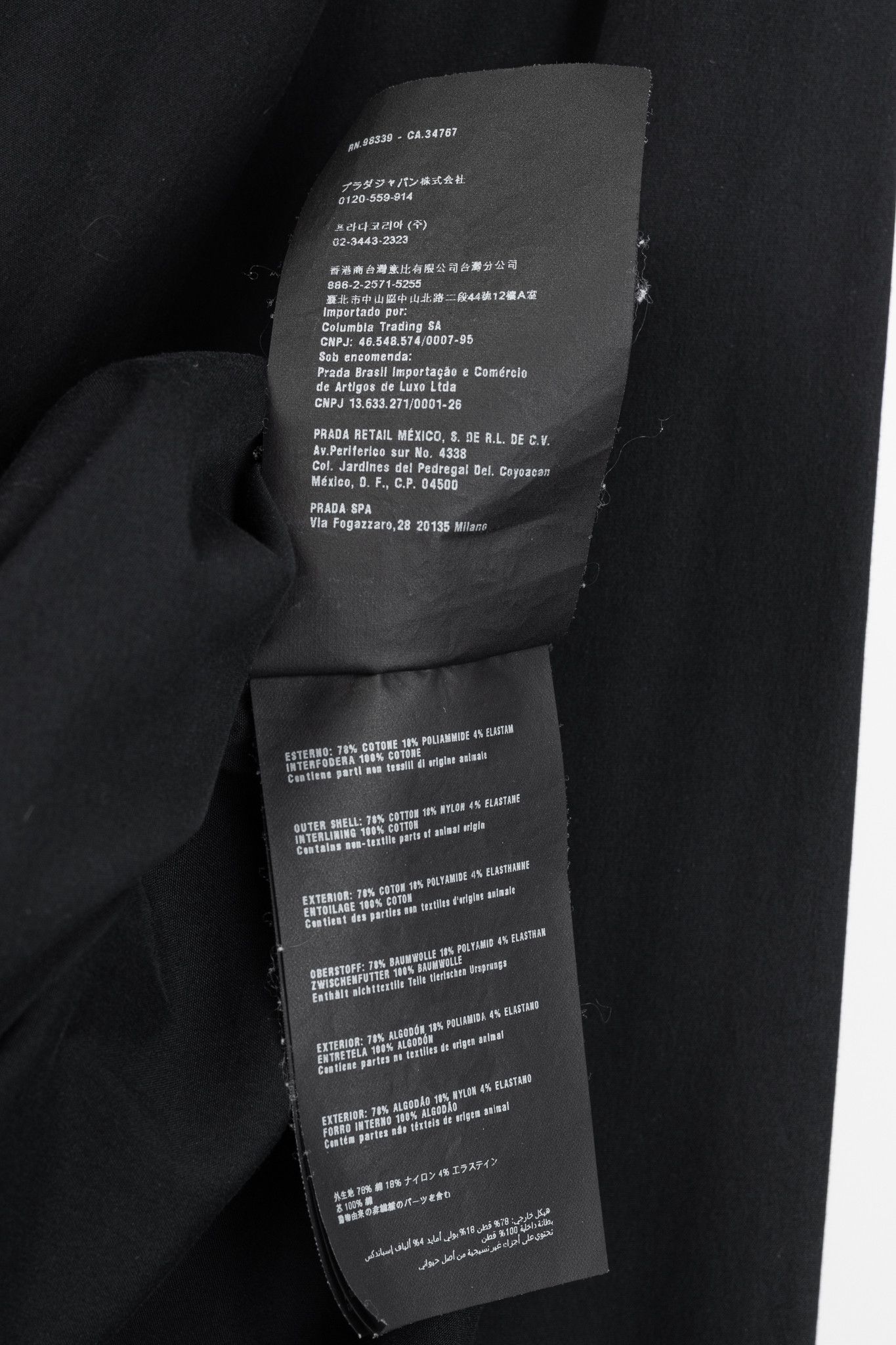 Prada Prada Black Cotton-Poplin Buttoned Shirt Size US XL / EU 56 / 4 - 11 Thumbnail