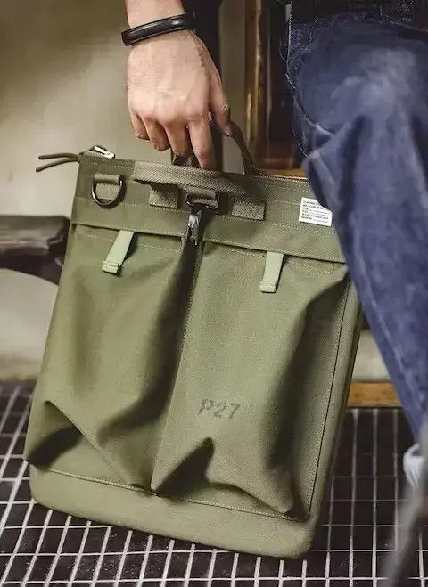 Fashion Military Utility Messenger Bag Crossbody Tote Bag in Black, Men's