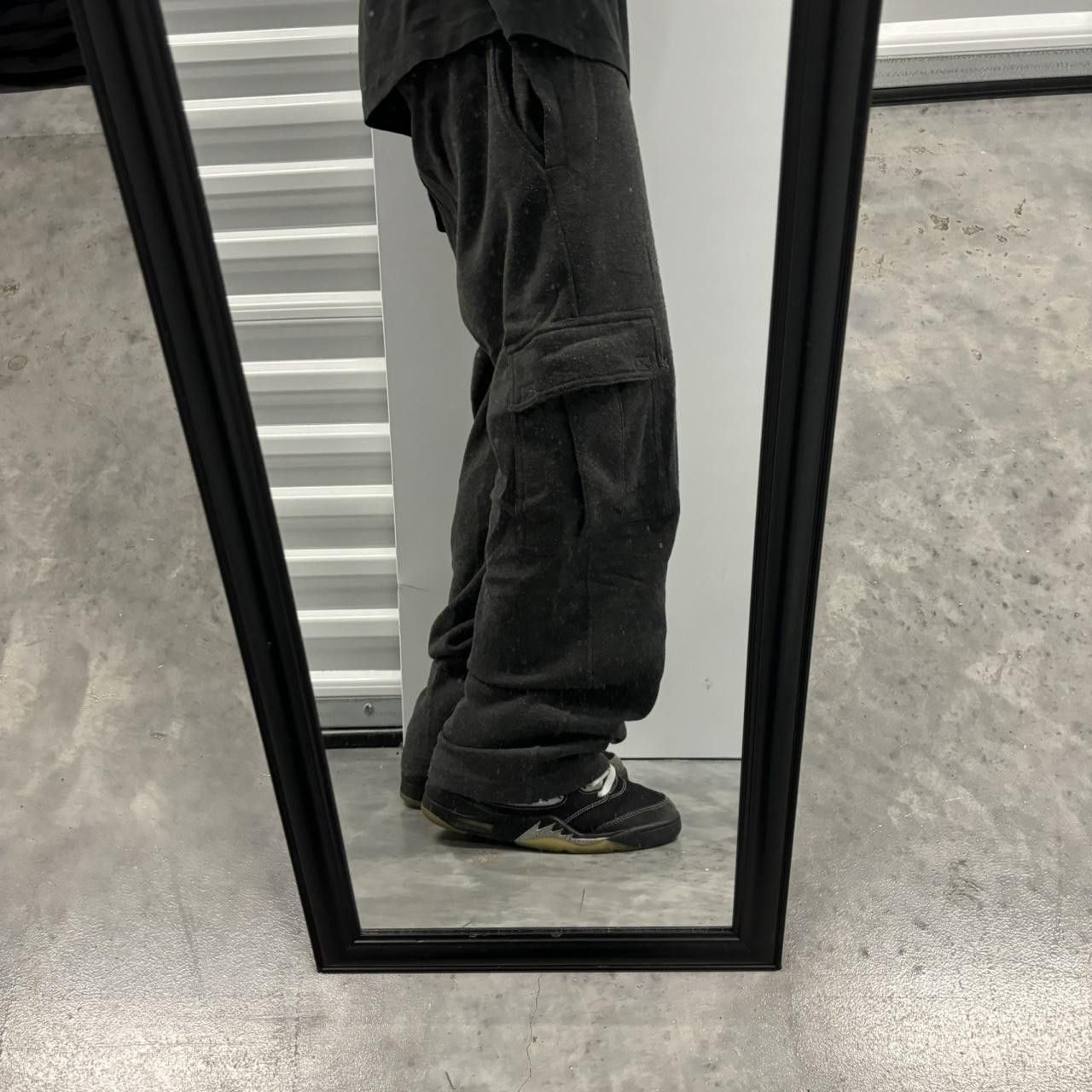 Japanese Brand × Vintage Crazy Vintage Y2K/2000s Dark Grey Skater Cargo Sweatpants! Size US 30 / EU 46 - 2 Thumbnail