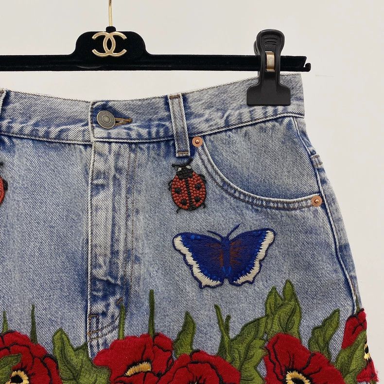 Gucci Gucci Embroidered skirt Size 27" / US 4 / IT 40 - 3 Thumbnail