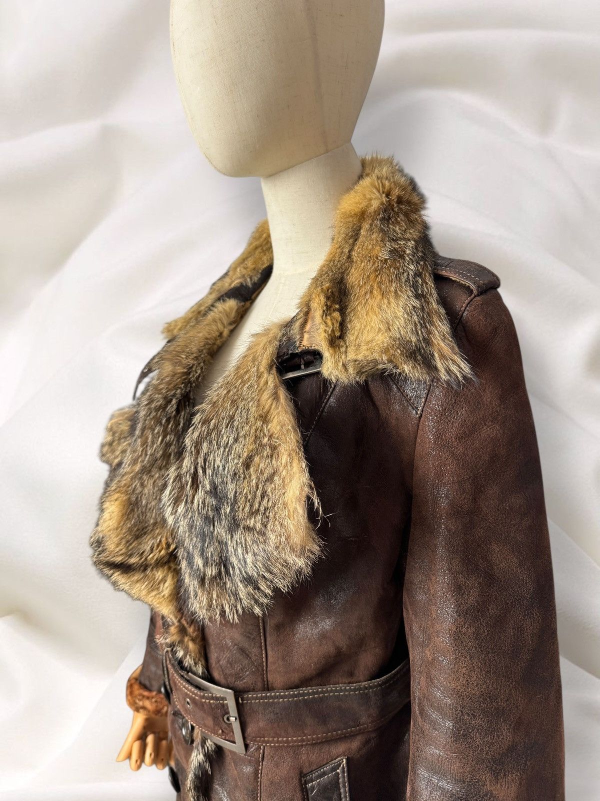 Japanese Brand Vintage Real Leather Real Fur Sheepskin Coat Jacket Size M / US 6-8 / IT 42-44 - 8 Thumbnail