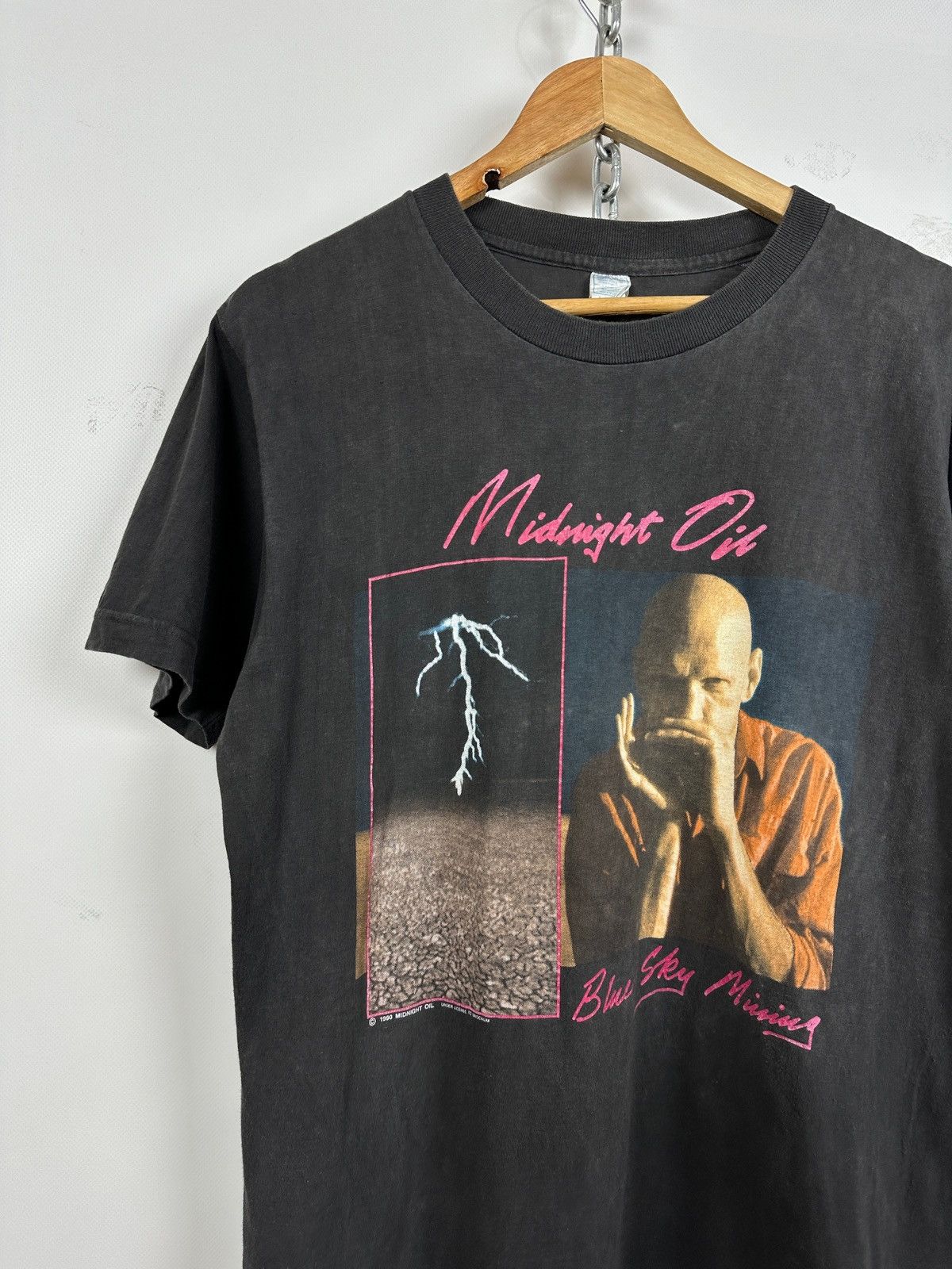 Band Tees 1990 Vintage Midnight Oil Blue Sky Mining Tour Shirt Size US M / EU 48-50 / 2 - 3 Thumbnail